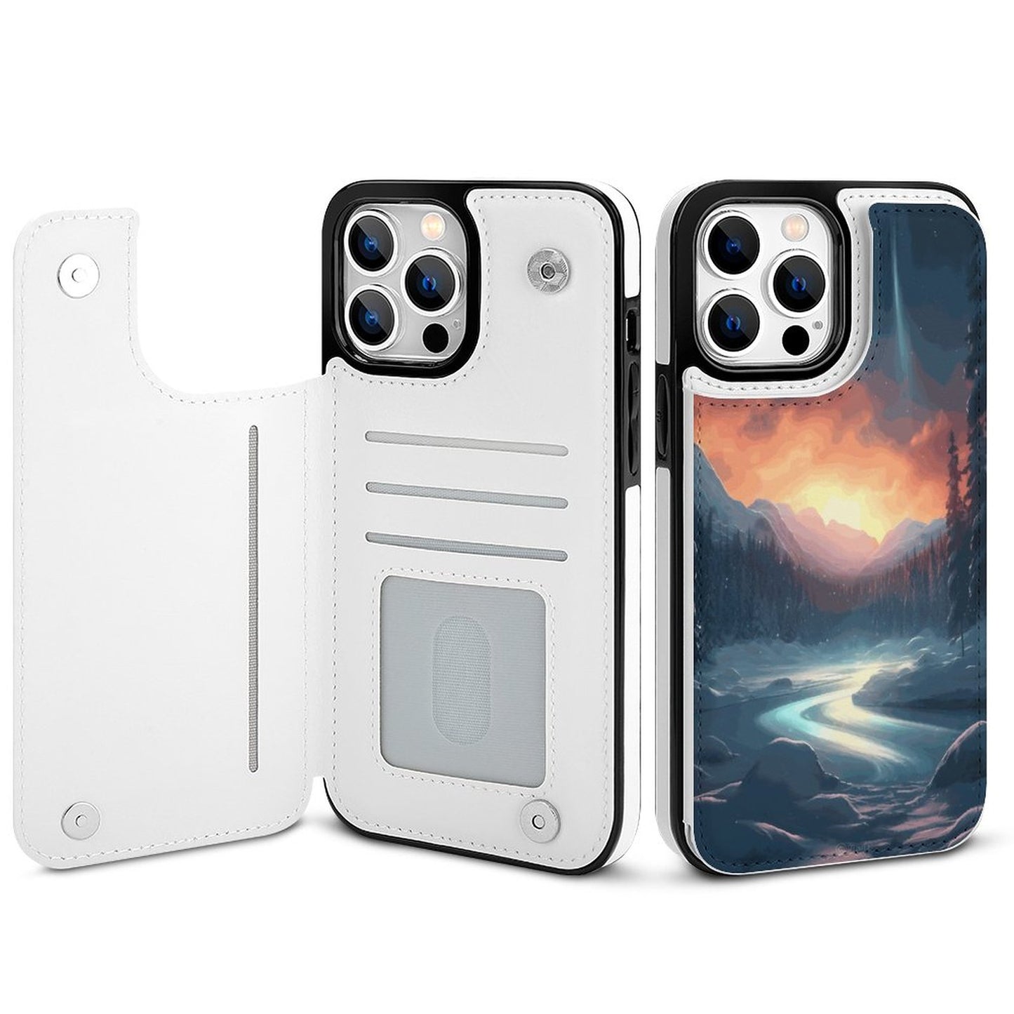 Mobile Phone Case for Apple IPhone 14 SolarLab_Norwegian_aurora_winter_mountains_forests_hyper-detail_569b47dc-9312-4b74-b052-f4d3b554921e normal-online-PERSONAL DESIGN