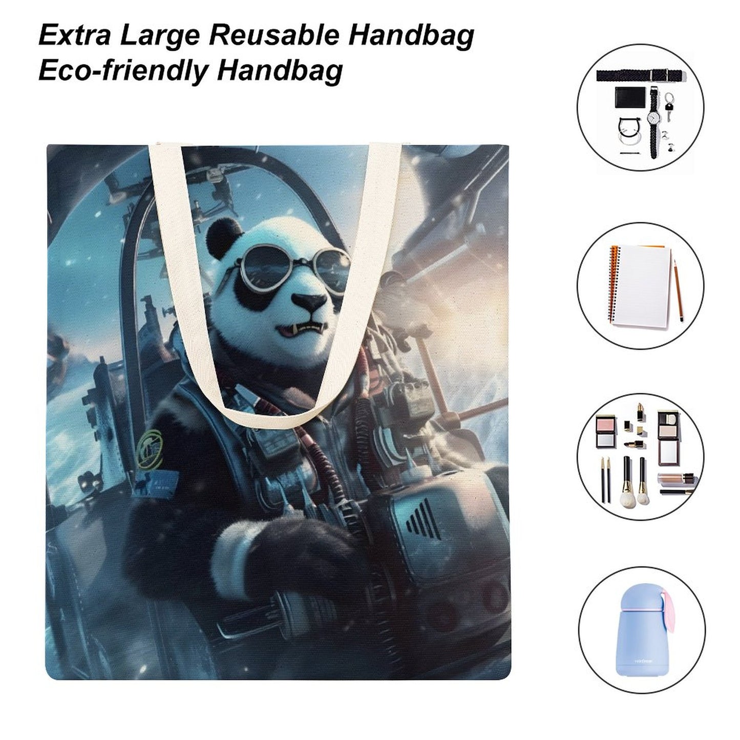 Canvas Tote Bag Double SolarLab_a_Panda_pilot_drive_a_helicopter_in_the_sky_on_the_Arc_5bf0f2a6-557d-471b-814c-3b1ef8615f4d Style-9 38×41cm normal-online-PERSONAL DESIGN