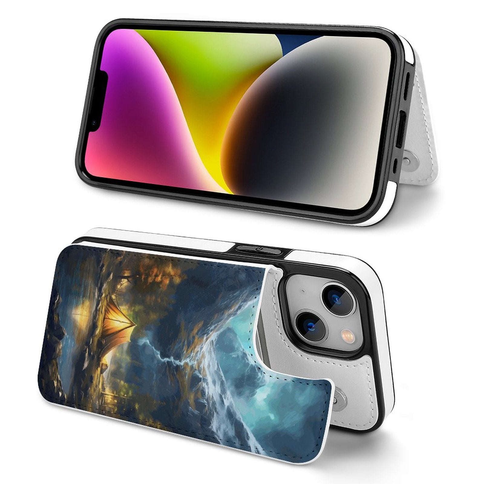 Mobile Phone Case for Apple IPhone 14 SolarLab_Norwegian_aurora_spring_mountains_forests_rivers_tents_5c5c73a4-6532-4372-b600-531d14aaeff3 normal-online-PERSONAL DESIGN