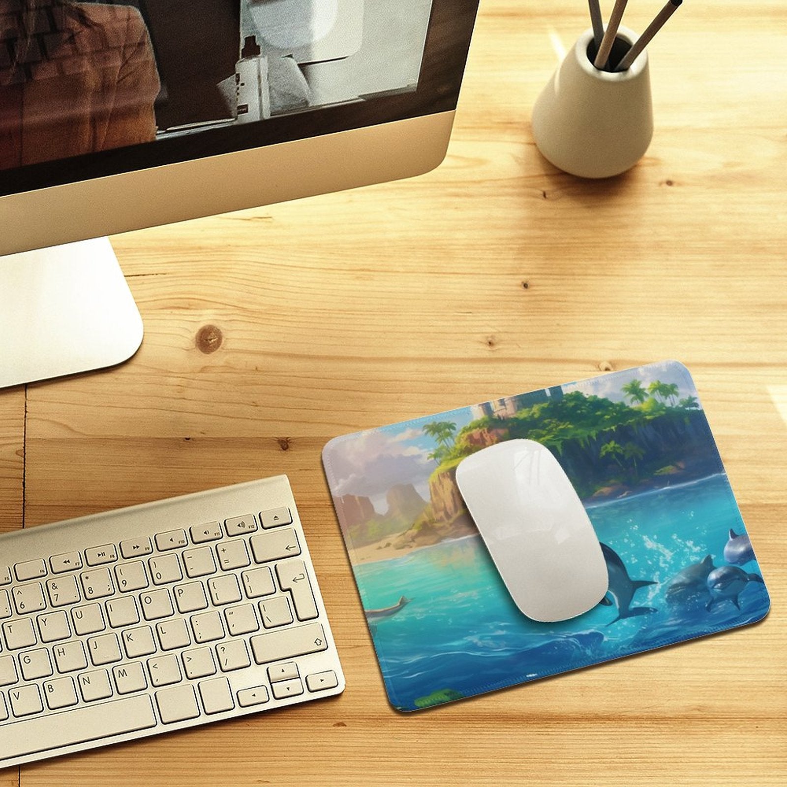 Mouse Pad SolarLab_Dolphins_tropical_sea_island_sunlight_fantasy_stock_il_fcec8005-dae5-4c03-8fbd-f778649c18b4 normal-online-PERSONAL DESIGN