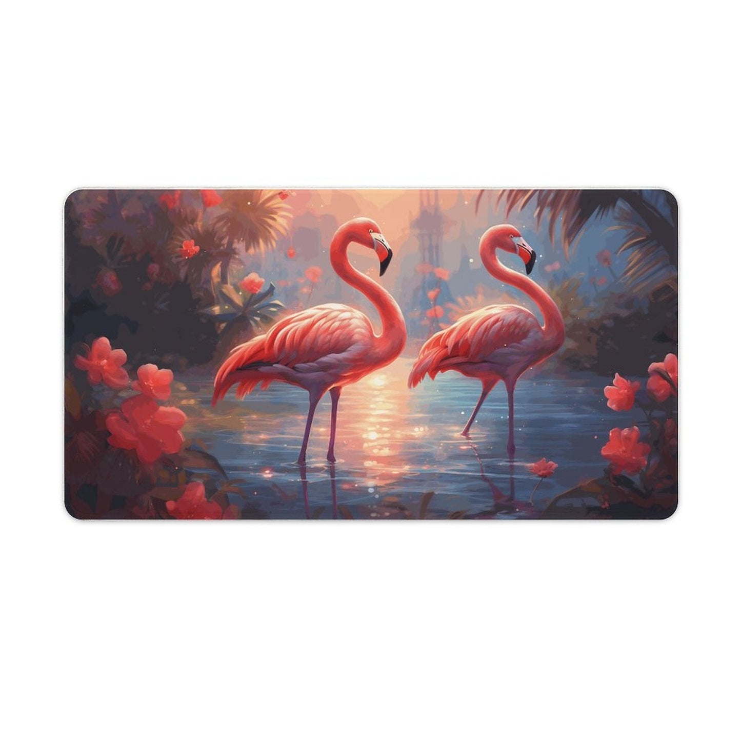 Desk Mat Overlock, Tropical Flamingos, DA04A11 - iTopMax