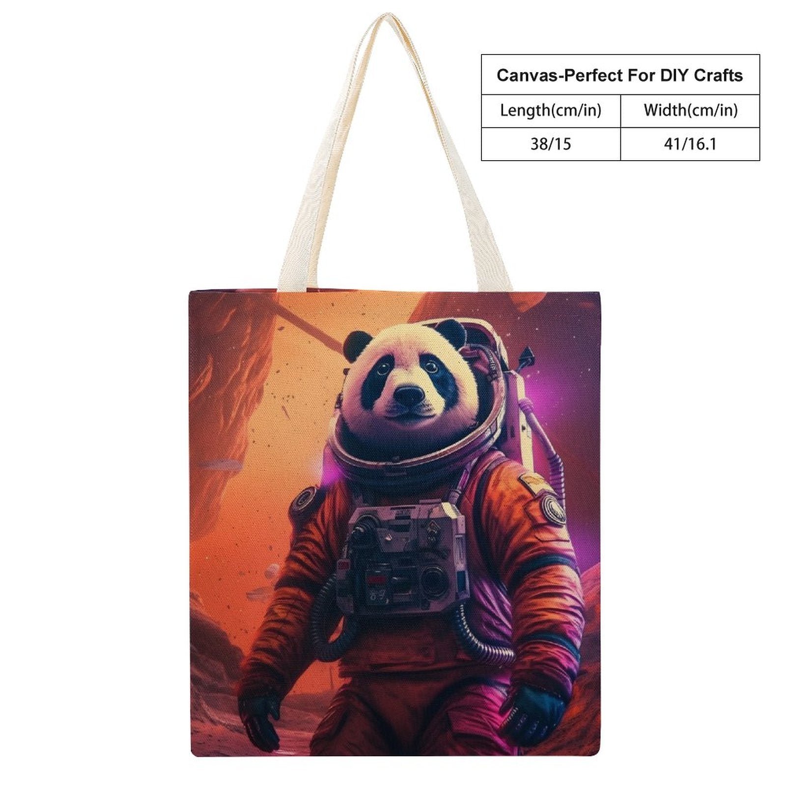 Canvas Tote Bag Double SolarLab_a_Panda_astronaut_walk_on_the_Mars_spaceship_Cyberpunk_e2ab4124-d37f-4030-8cc7-141a47bbb18d Style 38×41cm normal-online-PERSONAL DESIGN