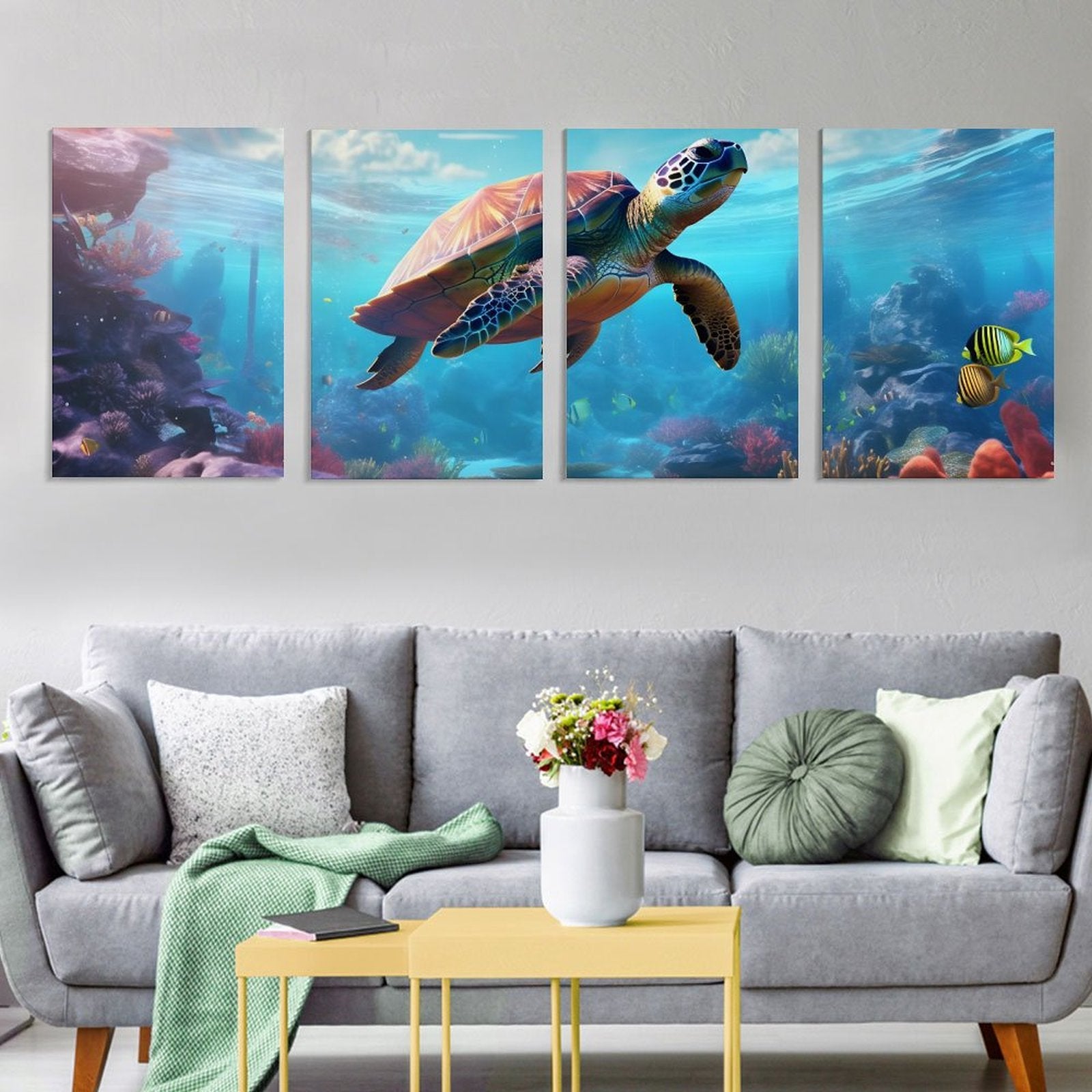 4 Panel Hanging Posters Vertical SolarLab_Sea_turtles_tropical_sea_island_sunlight_fantasy_stock_a8e2acd4-f704-46d7-956a-d919666d76ff normal-online-PERSONAL DESIGN