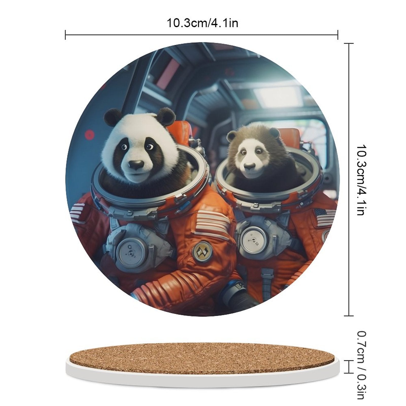 Ceramic Coasters (Round) SolarLab_Two_panda_astronauts_piloted_a_spaceship_from_Earth_to_1dd4ce3c-d5ea-4c6f-9730-fdf7e33bd6d8 normal-online-PERSONAL DESIGN