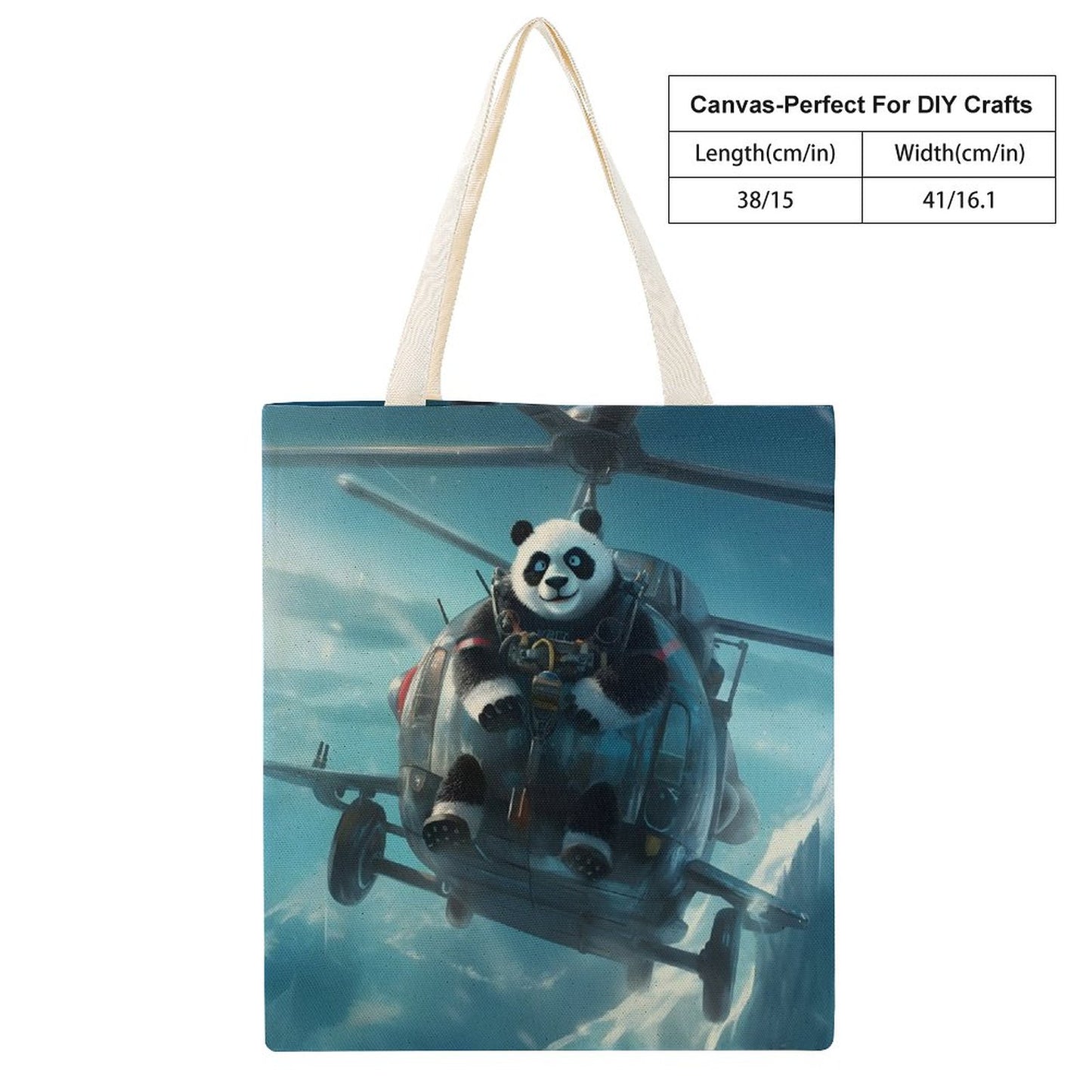 Canvas Tote Bag Double SolarLab_a_Panda_pilot_drive_a_helicopter_in_the_sky_on_the_Arc_0bd4d23c-c25c-4fbe-86ba-f0af5e7f6d6e Style-12 38×41cm normal-online-PERSONAL DESIGN