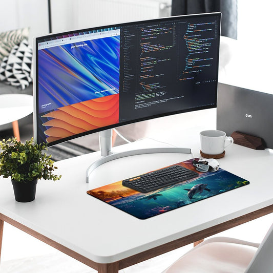 Desk Mat SolarLab_Dolphins_tropical_sea_island_sunlight_fantasy_hyper-de_f2db25c8-82f5-45d9-9ff2-698e69821ae5 normal-online-PERSONAL DESIGN