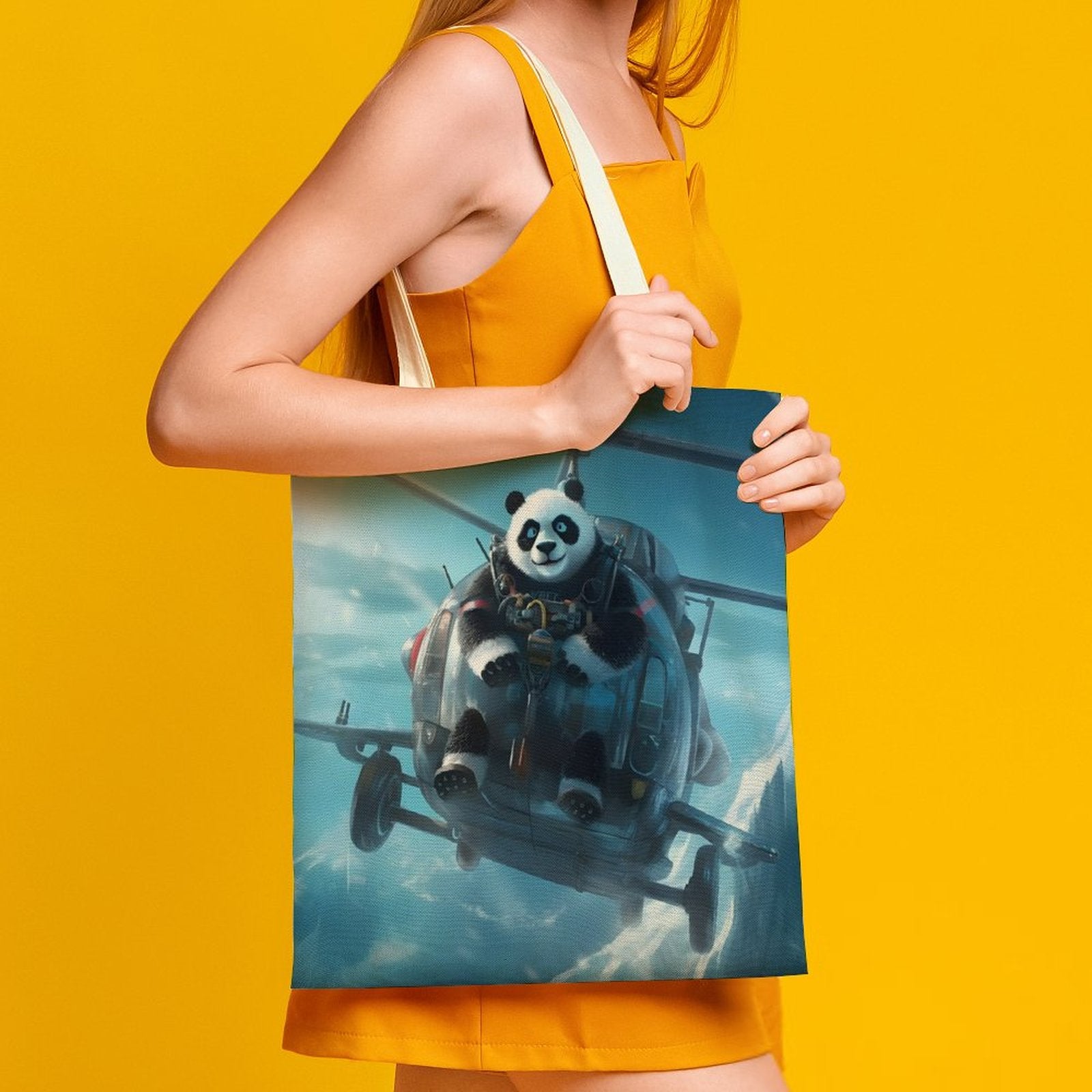 Canvas Tote Bag Double SolarLab_a_Panda_pilot_drive_a_helicopter_in_the_sky_on_the_Arc_0bd4d23c-c25c-4fbe-86ba-f0af5e7f6d6e Style-12 38×41cm normal-online-PERSONAL DESIGN
