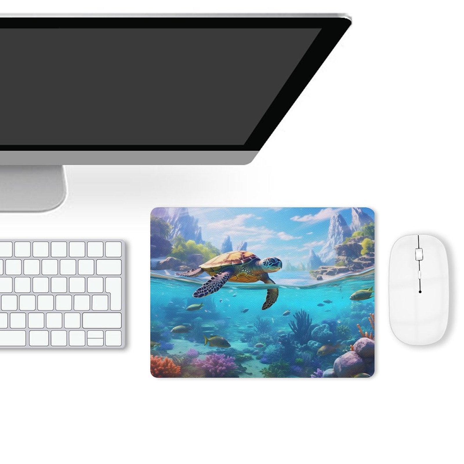 Leather Mouse Pad Sea Turtles, 1 Size, DA05B13 - iTopMax