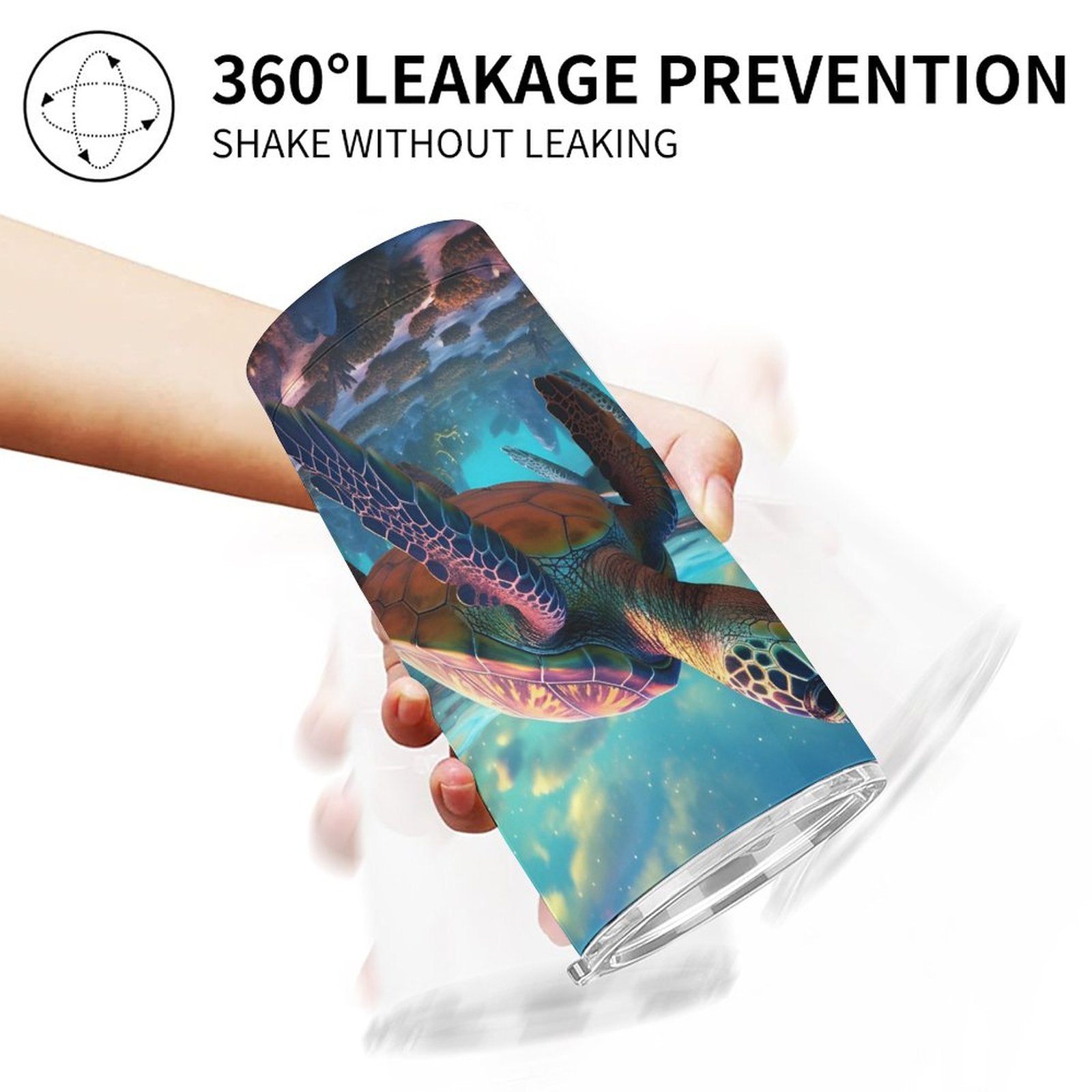 Car Cup Full Width Printed, Sea turtles, CA01A11 - iTopMax