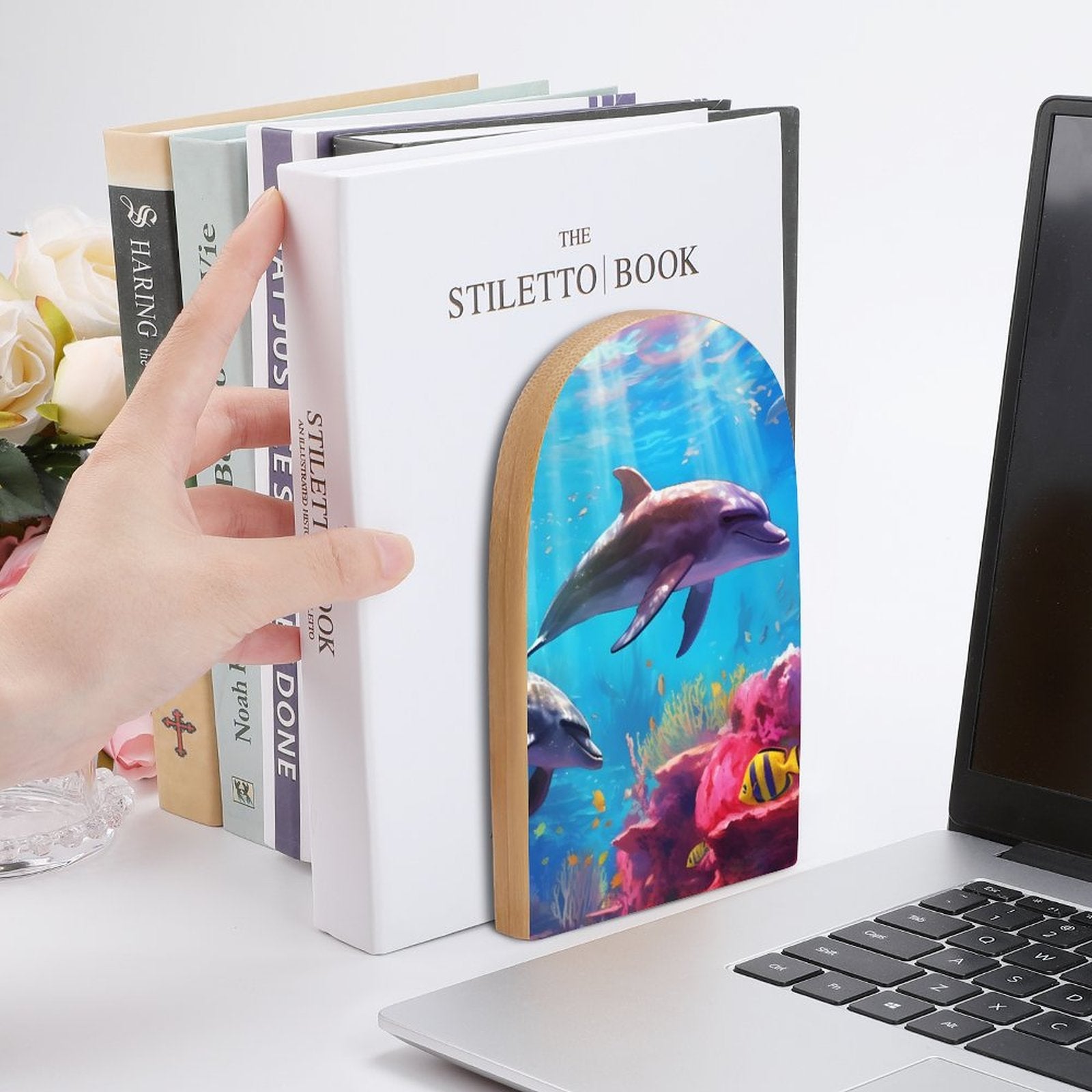 Bookends SolarLab_Dolphins_tropical_sea_hyper-detail_high_resolution_8k_655814c8-b7f8-4c4c-9763-de92d9ff2f5d_ Style-9 One Size normal-online-PERSONAL DESIGN