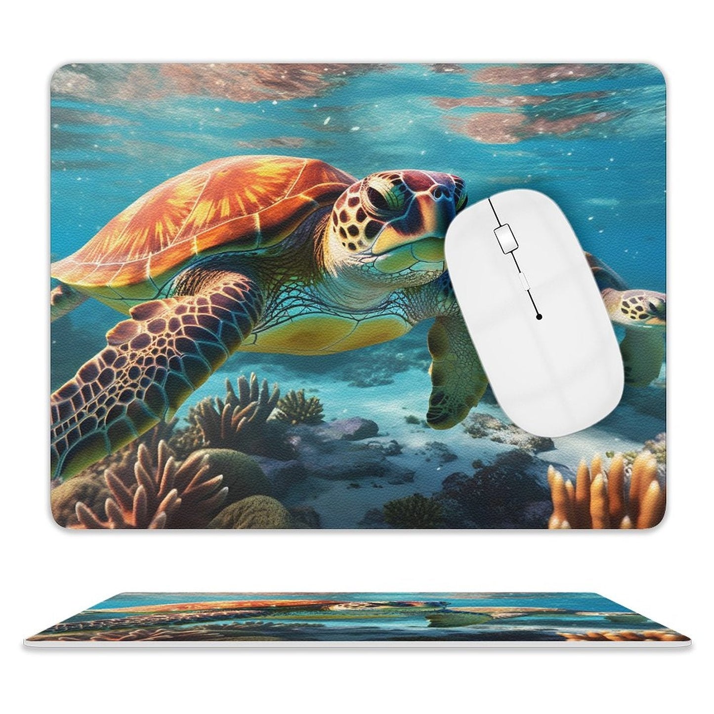 Leather Mouse Pad Sea Turtles, 1 Size, DA05B12 - iTopMax