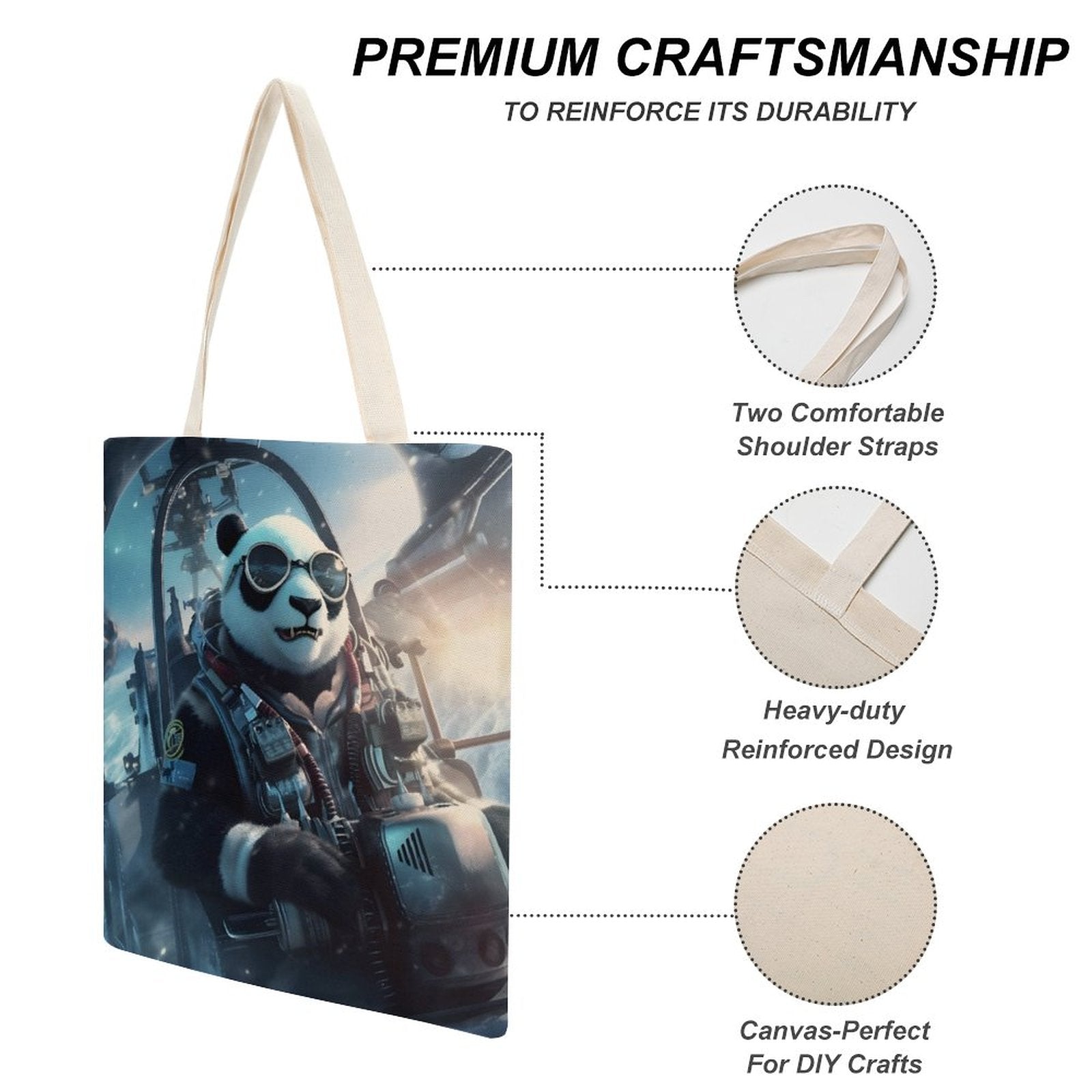 Canvas Tote Bag Double SolarLab_a_Panda_pilot_drive_a_helicopter_in_the_sky_on_the_Arc_5bf0f2a6-557d-471b-814c-3b1ef8615f4d Style-9 38×41cm normal-online-PERSONAL DESIGN