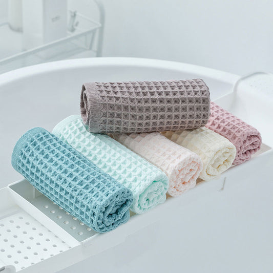 HE0002 40s combed cotton waffle hand towel 4 pcs set, 6 Color FT