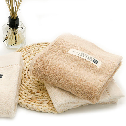 BS0003 21s Organic long staple plain cotton face towel, 2 pcs set, 2 Color FT