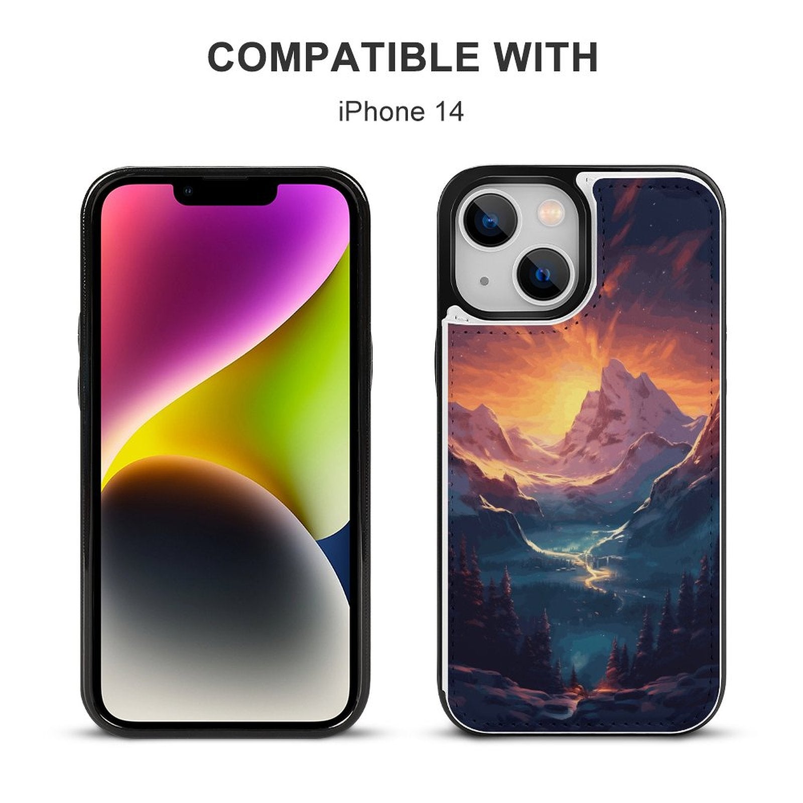 Mobile Phone Case for Apple IPhone 14 SolarLab_Norwegian_aurora_winter_mountains_forests_hyper-detail_a7427f32-3528-4890-abde-0738f38c252c normal-online-PERSONAL DESIGN