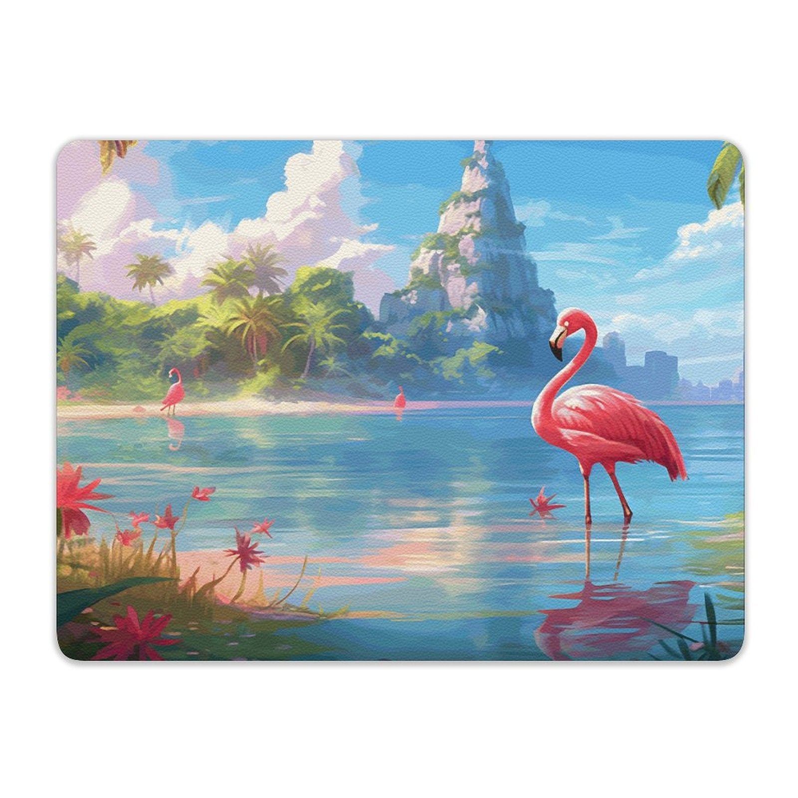 Leather Mouse Pad Flamingos_002 Style-1 One Size normal-online-PERSONAL DESIGN