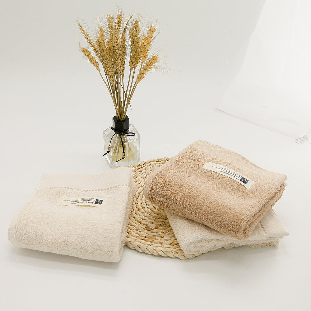 BS0006 21s Organic color cotton child face towel 2 pcs set, 4 Color FT