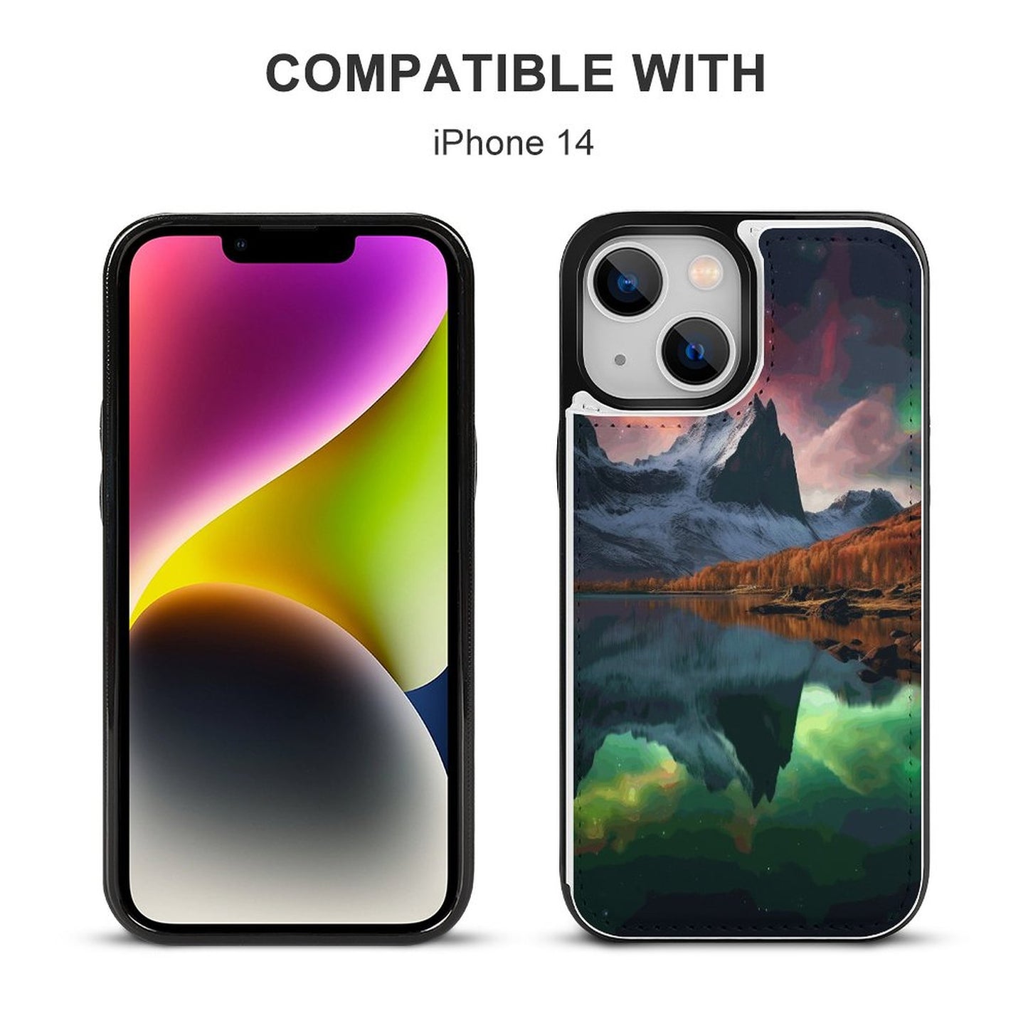 Mobile Phone Case for Apple IPhone 14 SolarLab_Norwegian_aurora_autumn_mountains_forests_lake_hyper-d_fd6b31eb-d54c-4ac7-9098-1bd7b0c69e9a normal-online-PERSONAL DESIGN