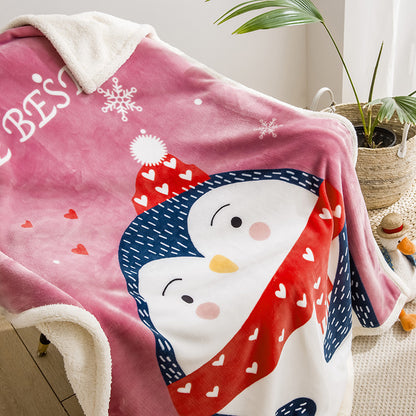 HK0302 Child Rectangle Blanket, Kid, Baby, Double thickened flannel, 16 Style FT