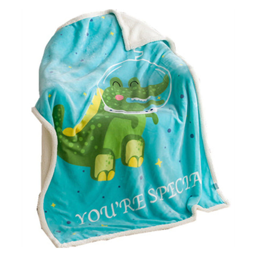 HK0302 Child Rectangle Blanket, Kid, Baby, Double thickened flannel, 16 Style FT