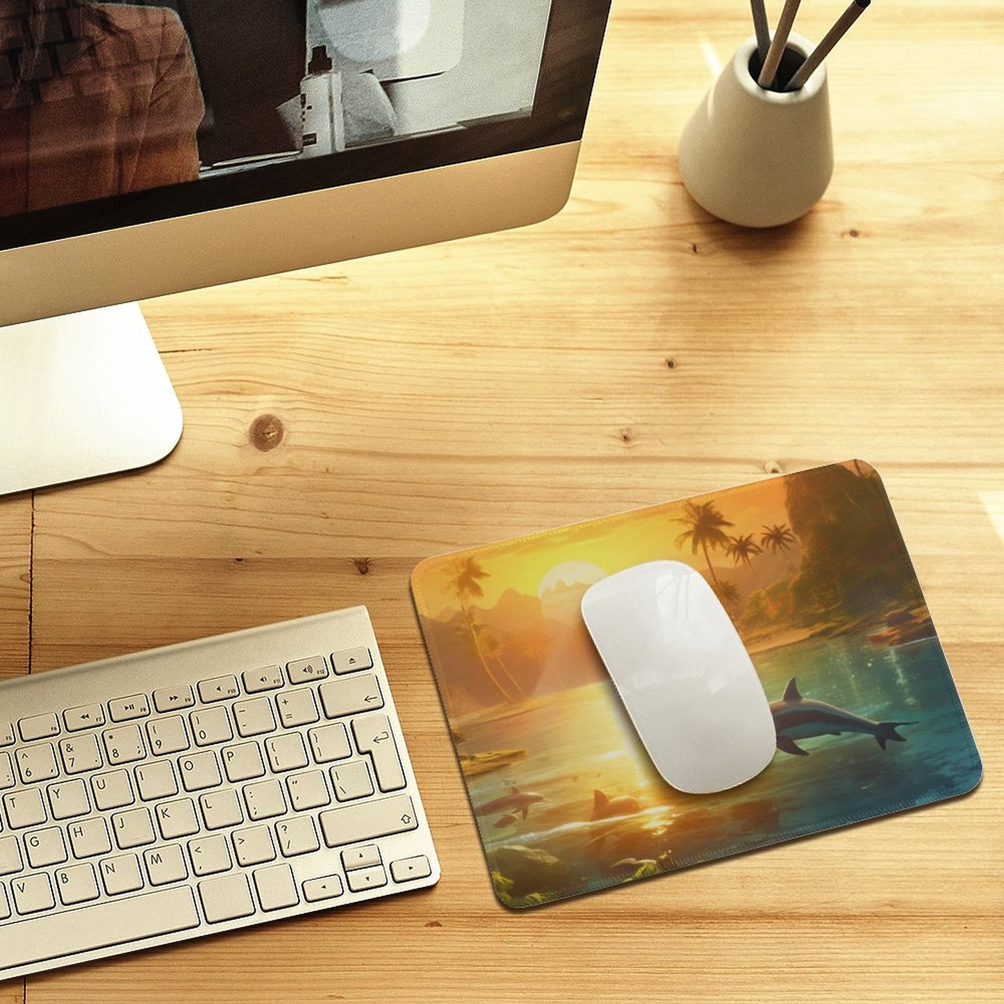 Mouse Pad SolarLab_Dolphins_tropical_sea_island_sunlight_fantasy_stock_il_a1e3c590-502d-47a3-b8a0-58084a7f2d16 normal-online-PERSONAL DESIGN