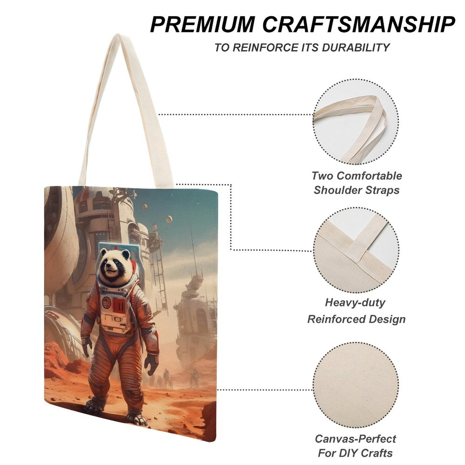 Canvas Tote Bag Double SolarLab_a_Panda_astronaut_walk_on_the_Mars_starship_Cyberpunk__59fd3da3-8403-456b-9fa2-da871549cf0d Style-33 38×41cm normal-online-PERSONAL DESIGN