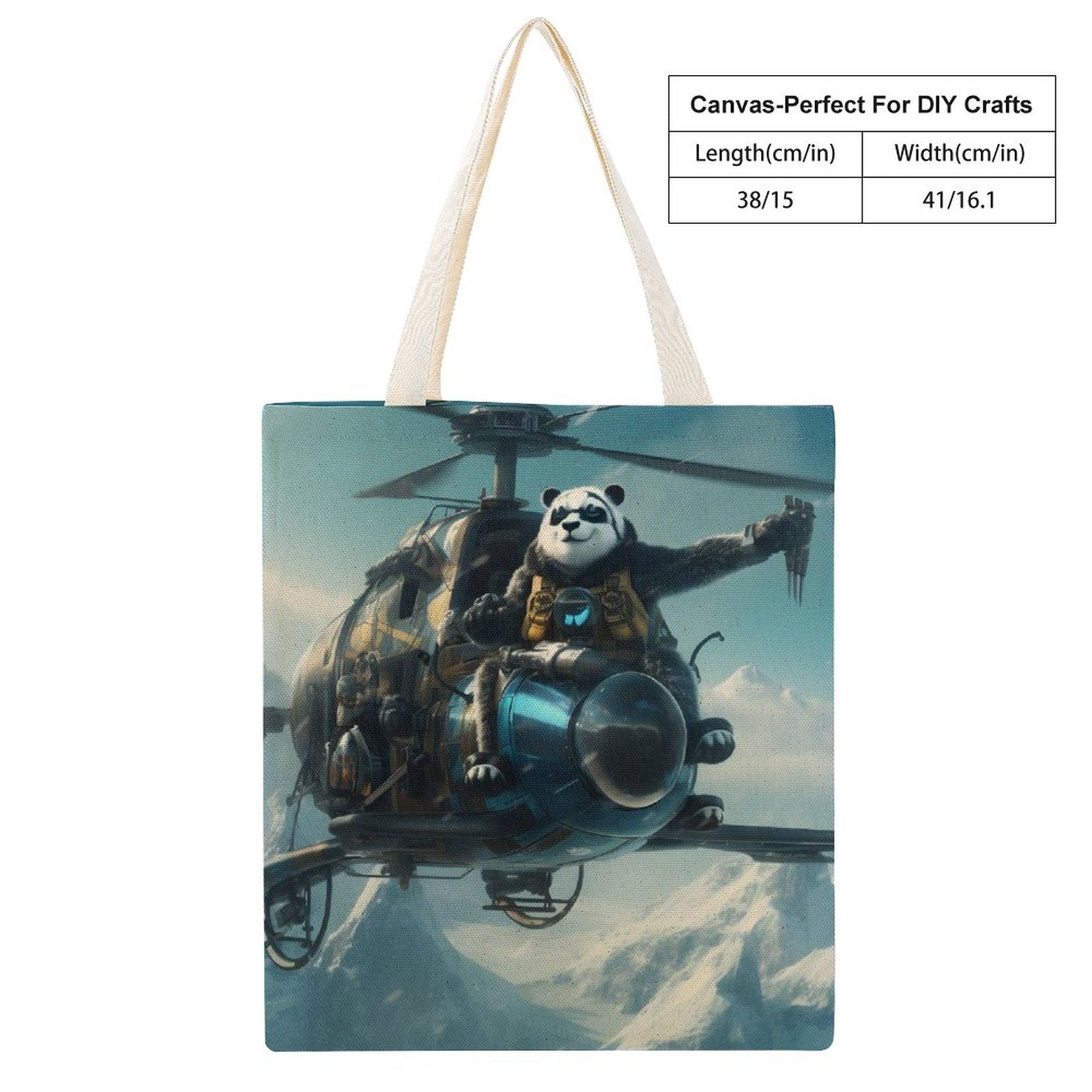 Canvas Tote Bag Double SolarLab_a_Panda_pilot_fly_a_super_helicopter_in_the_sky_on_sno_3f88c134-1793-4418-82af-6834fd4bb821 Style-1 38×41cm normal-online-PERSONAL DESIGN