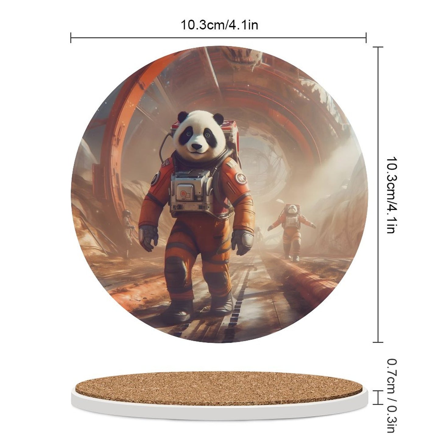 Ceramic Coasters (Round) SolarLab_a_Panda_astronaut_walk_on_the_Mars_starship_Cyberpunk__2b81100f-76f5-41c8-8fb9-1cf399cedd1f normal-online-PERSONAL DESIGN