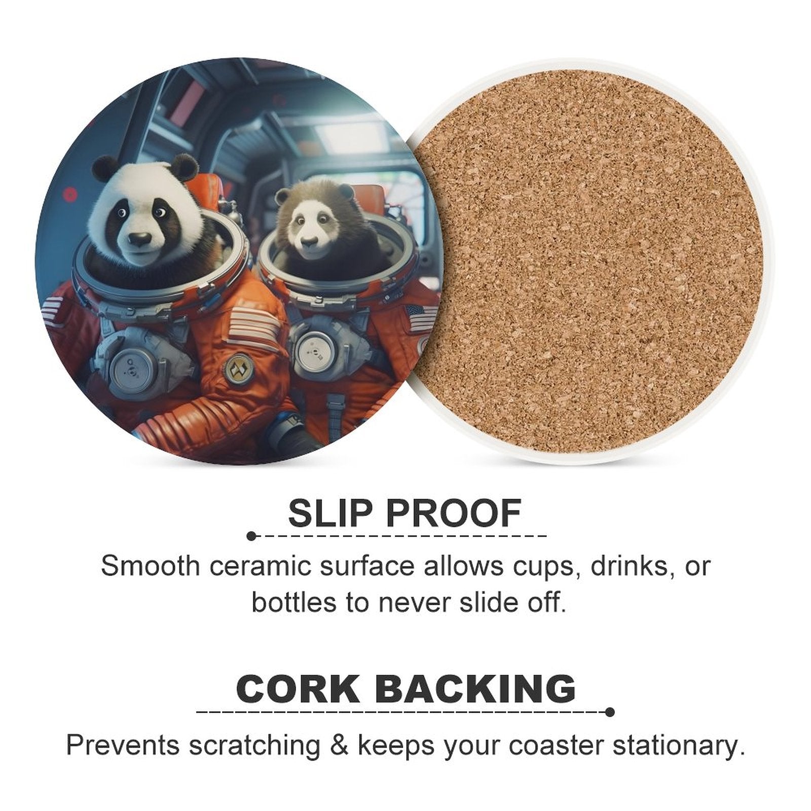 Ceramic Coasters (Round) SolarLab_Two_panda_astronauts_piloted_a_spaceship_from_Earth_to_1dd4ce3c-d5ea-4c6f-9730-fdf7e33bd6d8 normal-online-PERSONAL DESIGN