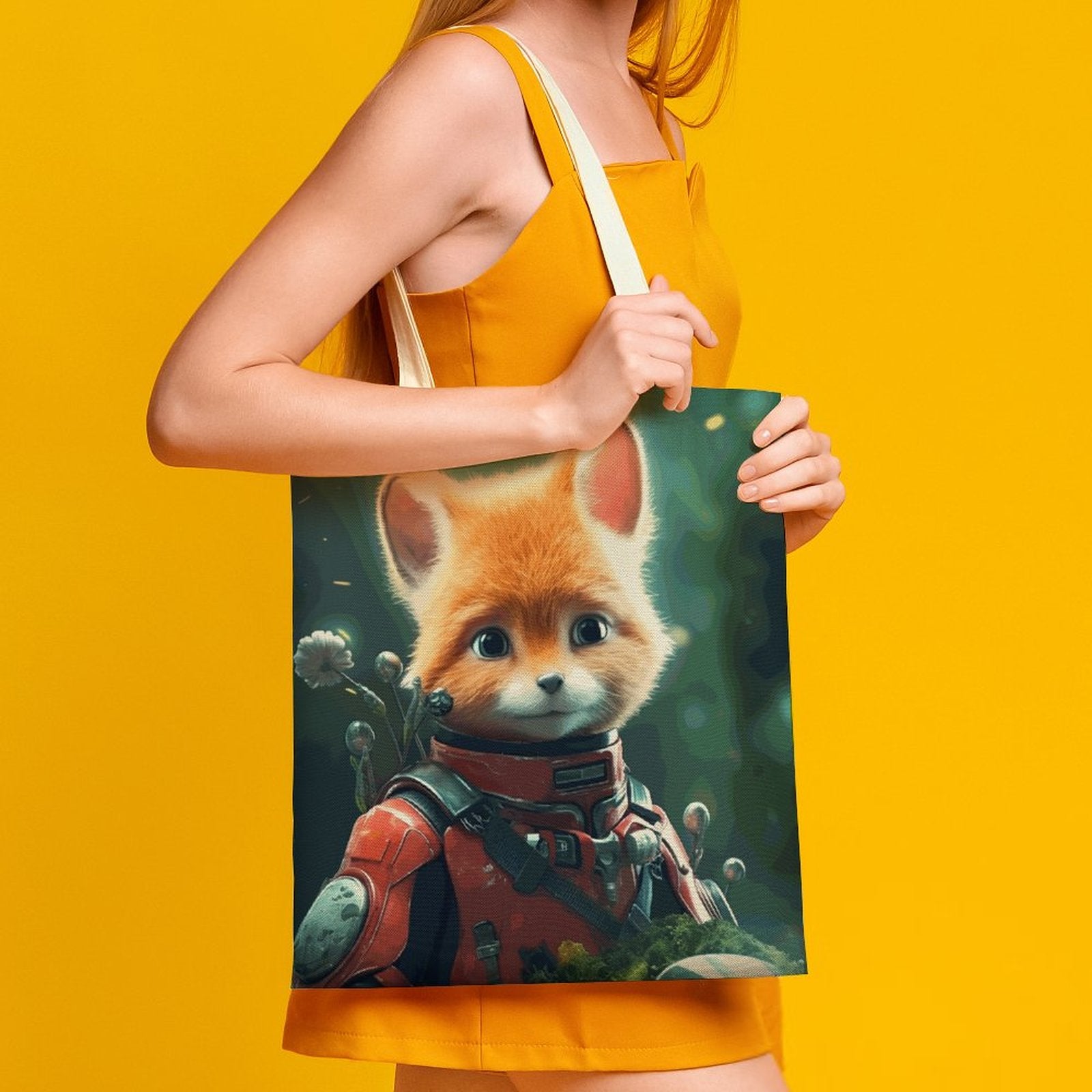 Canvas Tote Bag Double Fox_003 Style 38×41cm normal-online-PERSONAL DESIGN