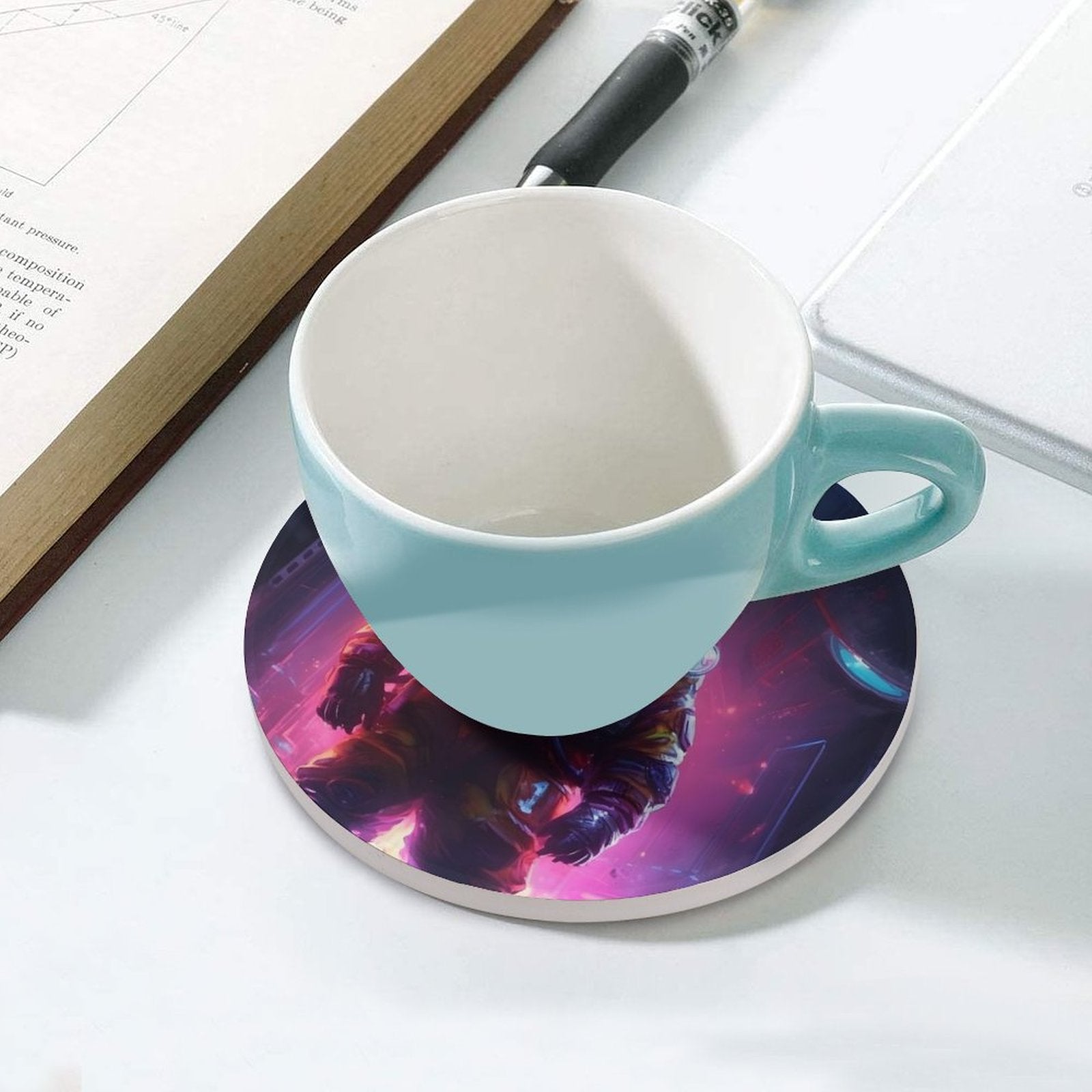 Ceramic Coasters (Round) SolarLab_a_Panda_astronaut_walk_on_the_space_rocket_Cyberpunk_f_bd49b382-4c08-4c53-8087-7c81eb7a4d30 normal-online-PERSONAL DESIGN