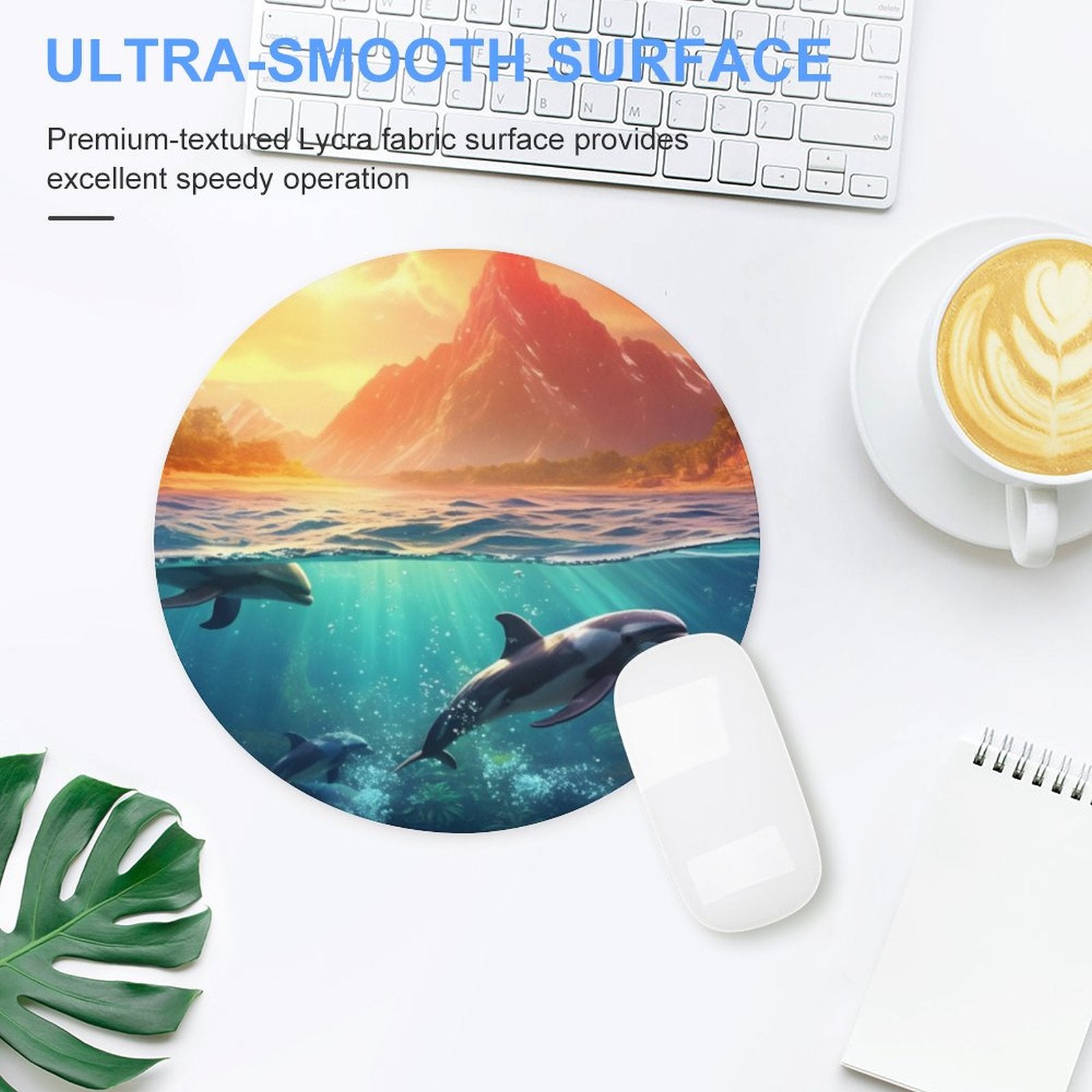 Mouse Pad SolarLab_Dolphins_tropical_sea_island_sunlight_fantasy_hyper-de_f2db25c8-82f5-45d9-9ff2-698e69821ae5 Style-8 20*20cm normal-online-PERSONAL DESIGN