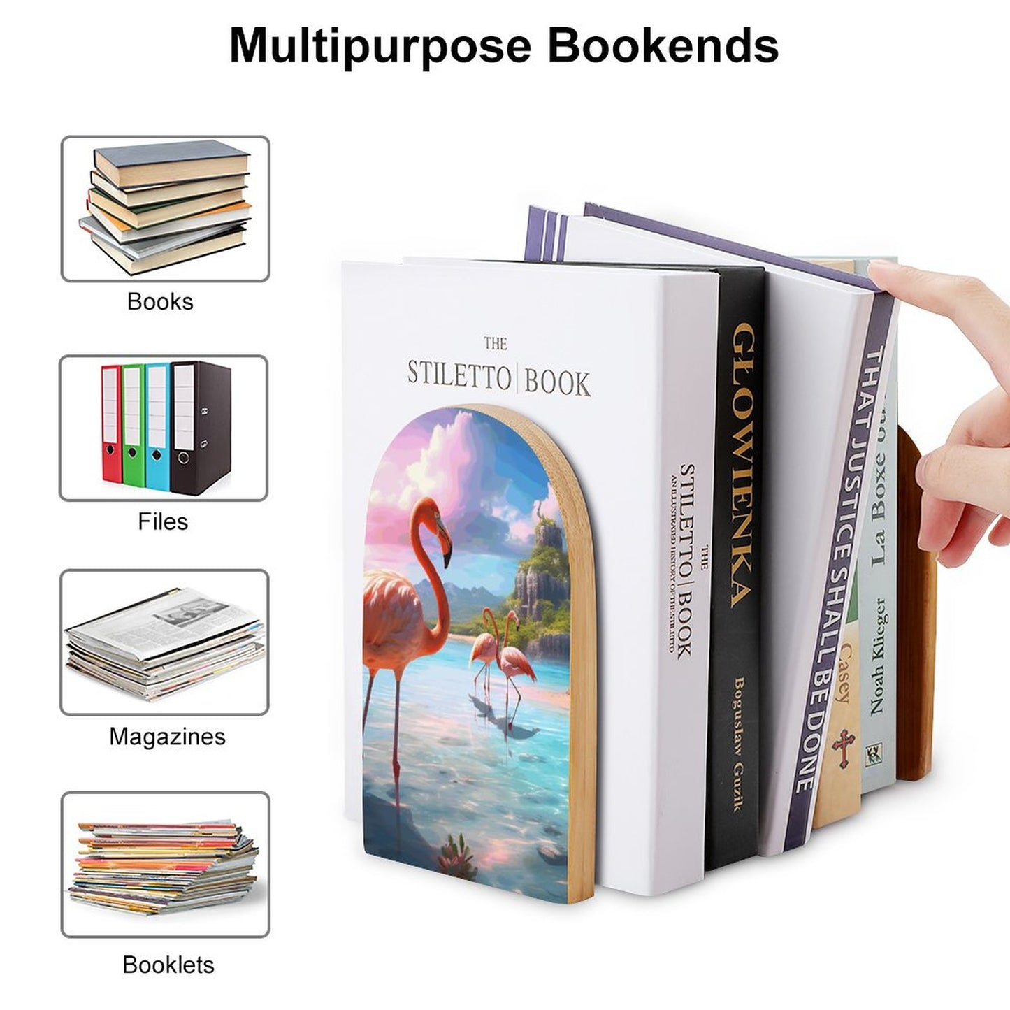 Bookends SolarLab_flamingos_tropical_sea_island_sunlight_fantasy_stock_i_6888b8f7-66b6-444e-b436-c07baf8331d4 Style-4 One Size normal-online-PERSONAL DESIGN