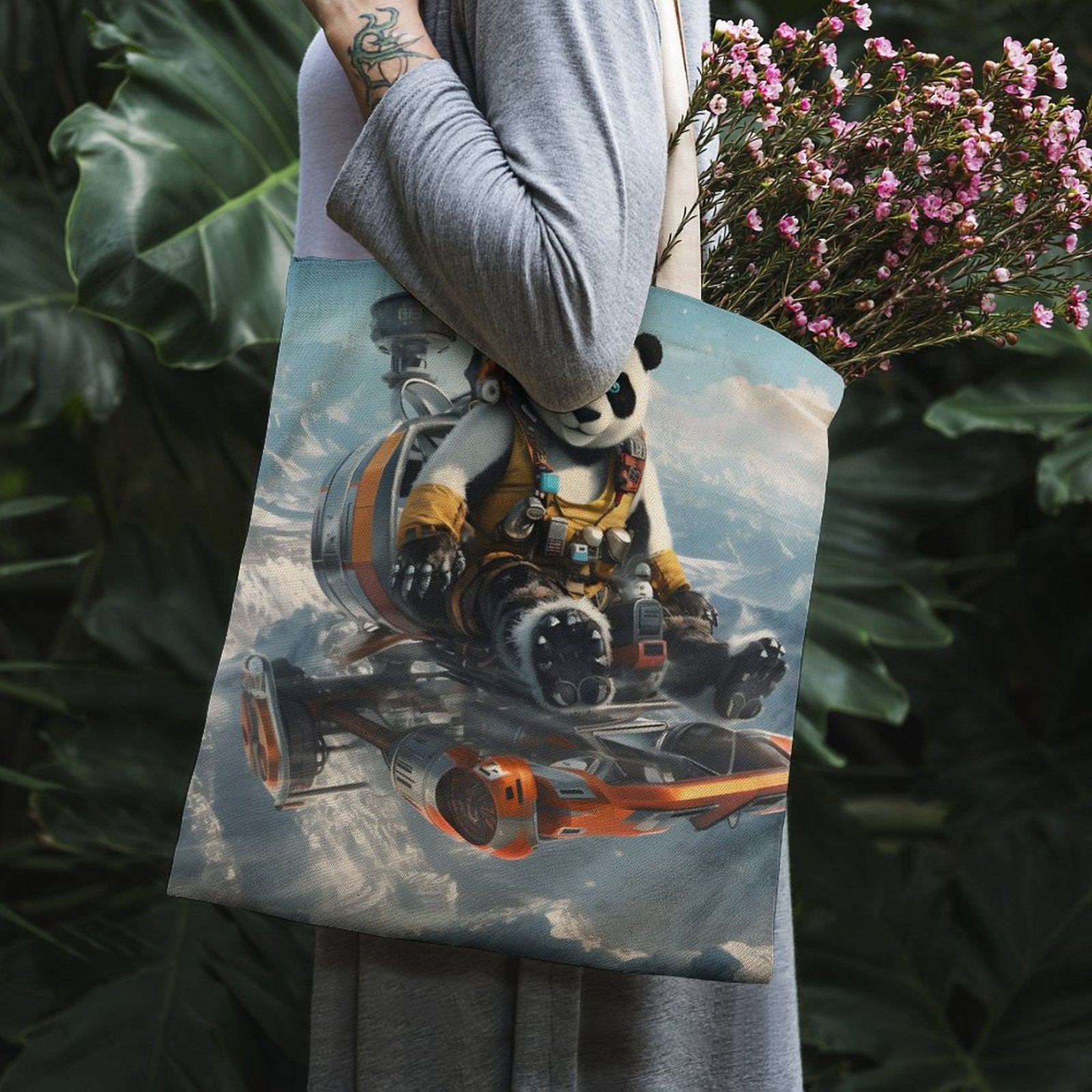 Canvas Tote Bag Double SolarLab_a_Panda_pilot_drive_a_super_helicopter_in_the_sky_on_s_d186fc42-0b78-46b0-8cbb-a56ba635366b Style-2 38×41cm normal-online-PERSONAL DESIGN