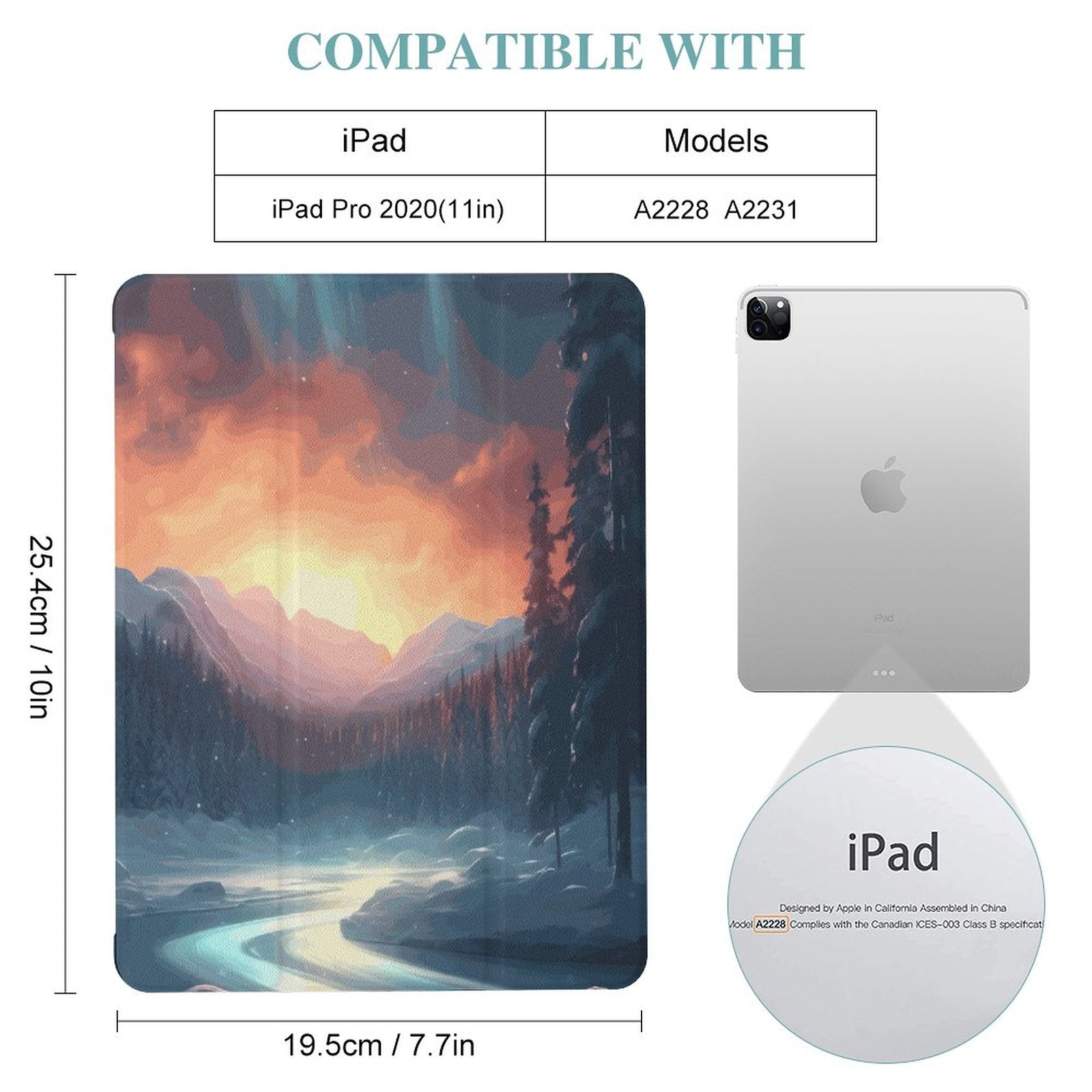 The Ipad Pen Slot Case SolarLab_Norwegian_aurora_winter_mountains_forests_hyper-detail_569b47dc-9312-4b74-b052-f4d3b554921e normal-online-PERSONAL DESIGN