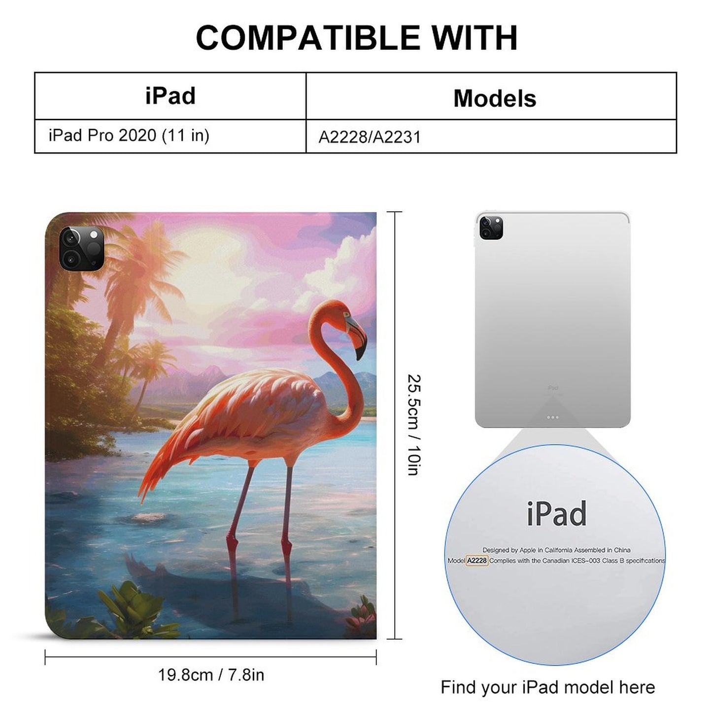 The Ipad Pen Slot Case Flamingos_001 normal-online-PERSONAL DESIGN