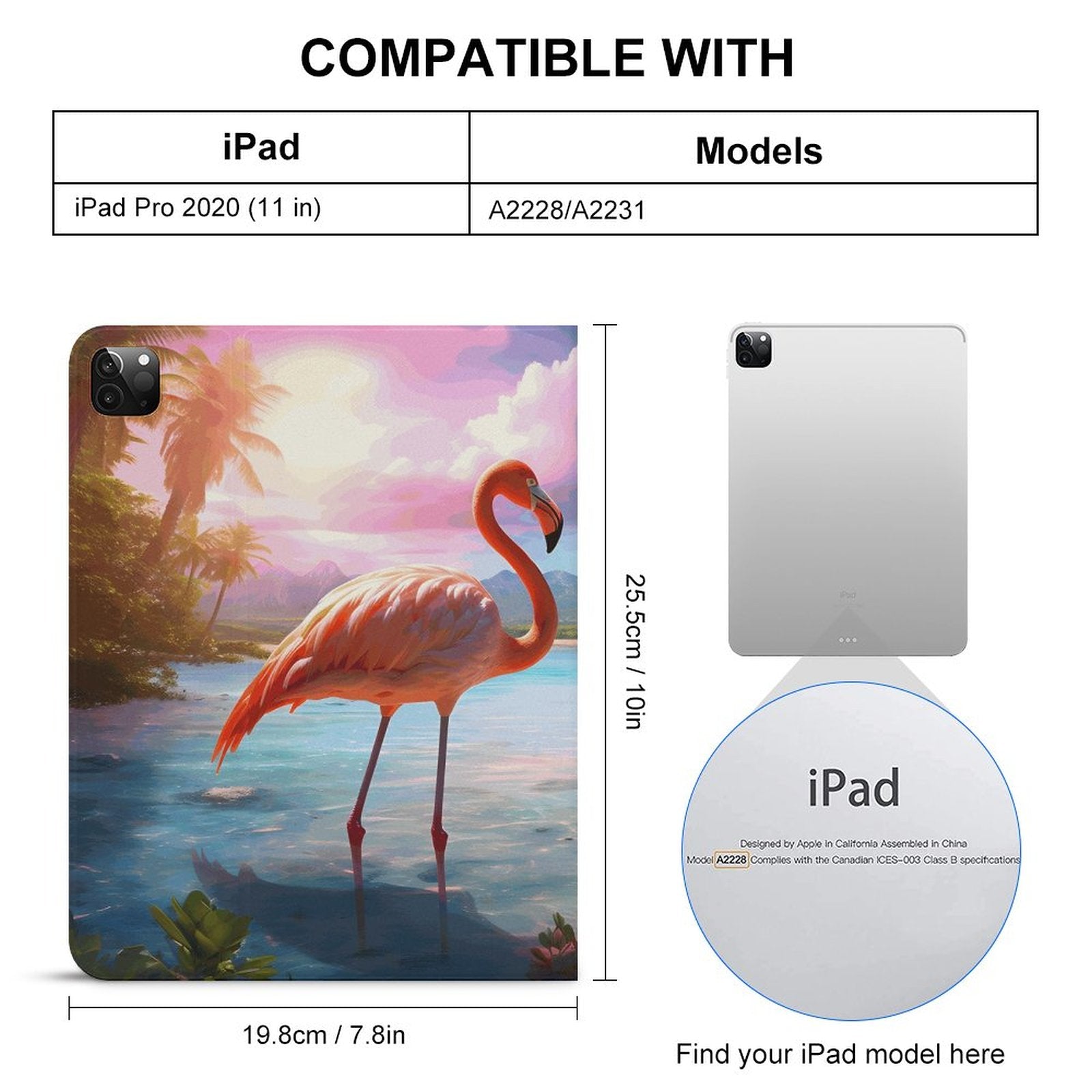The Ipad Pen Slot Case Flamingos_001 normal-online-PERSONAL DESIGN
