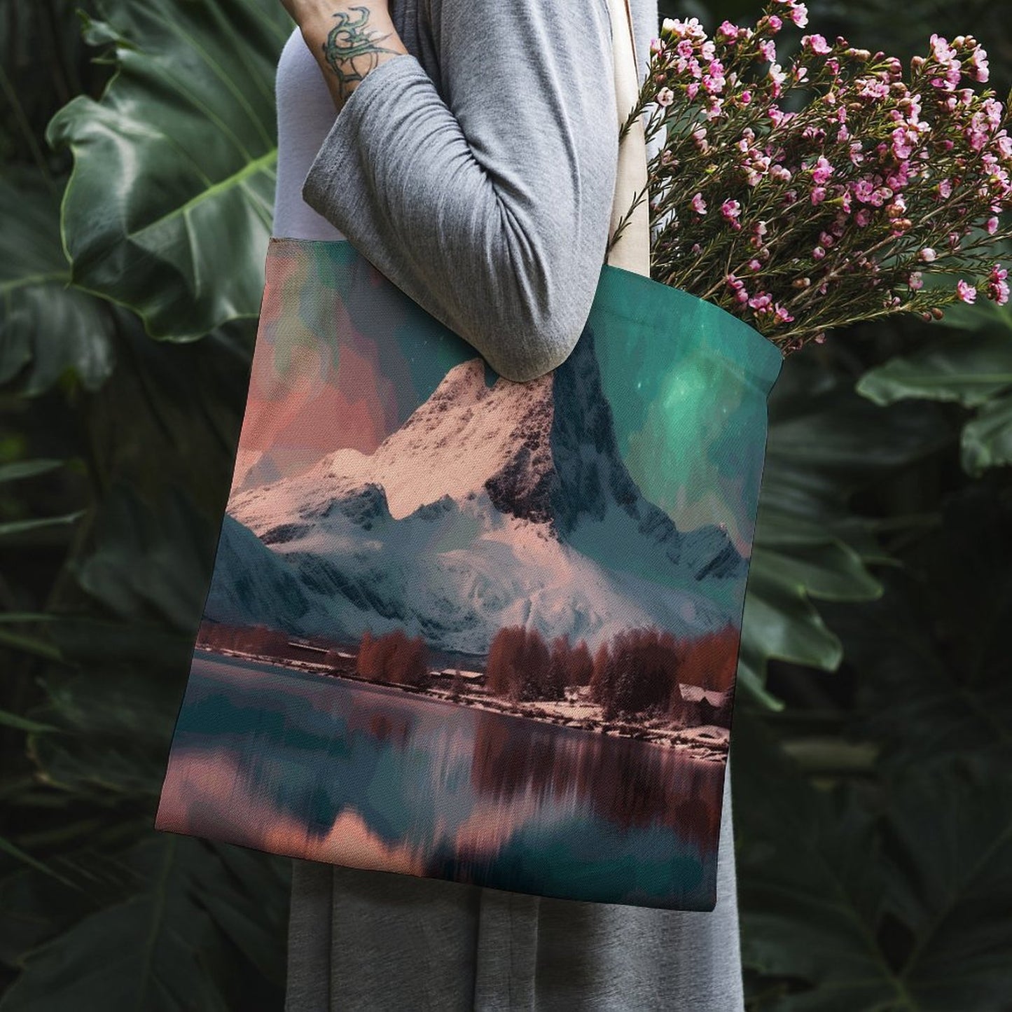 Canvas Tote Bag Double SolarLab_Norwegian_aurora_winter_mountains_forests_lake_hyper-d_02eaf923-bc93-48e1-828a-35b11ccc5bd9 Style-2 38×41cm normal-online-PERSONAL DESIGN