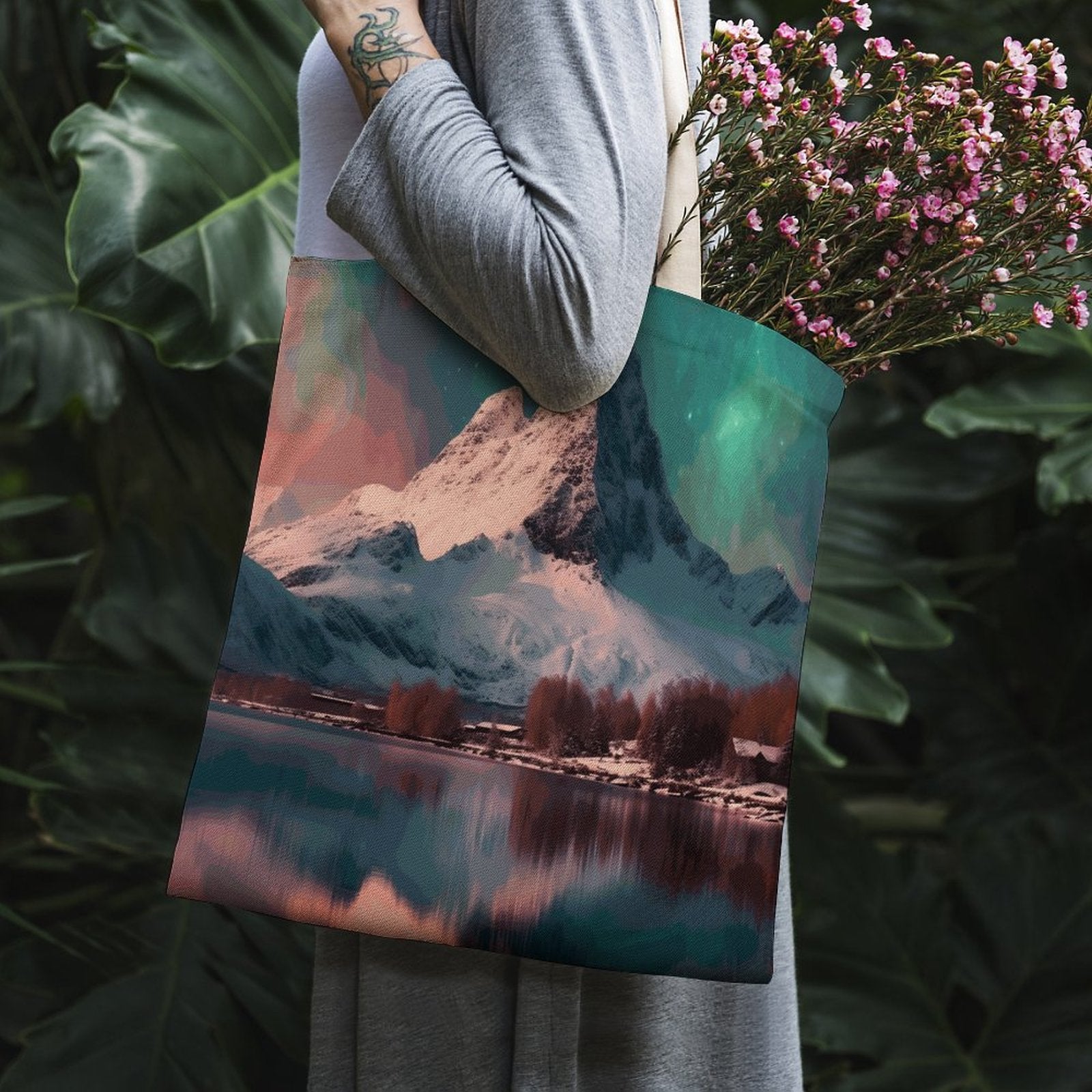 Canvas Tote Bag Double SolarLab_Norwegian_aurora_winter_mountains_forests_lake_hyper-d_02eaf923-bc93-48e1-828a-35b11ccc5bd9 Style-2 38×41cm normal-online-PERSONAL DESIGN