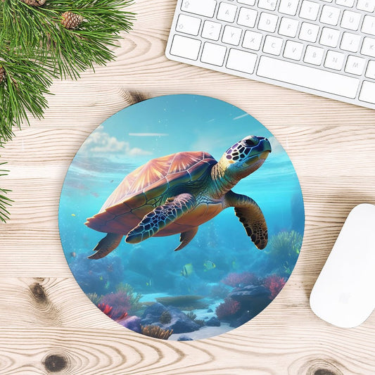 Mouse Pad SolarLab_Sea_turtles_tropical_sea_island_sunlight_fantasy_stock_a8e2acd4-f704-46d7-956a-d919666d76ff Style-12 20*20cm normal-online-PERSONAL DESIGN