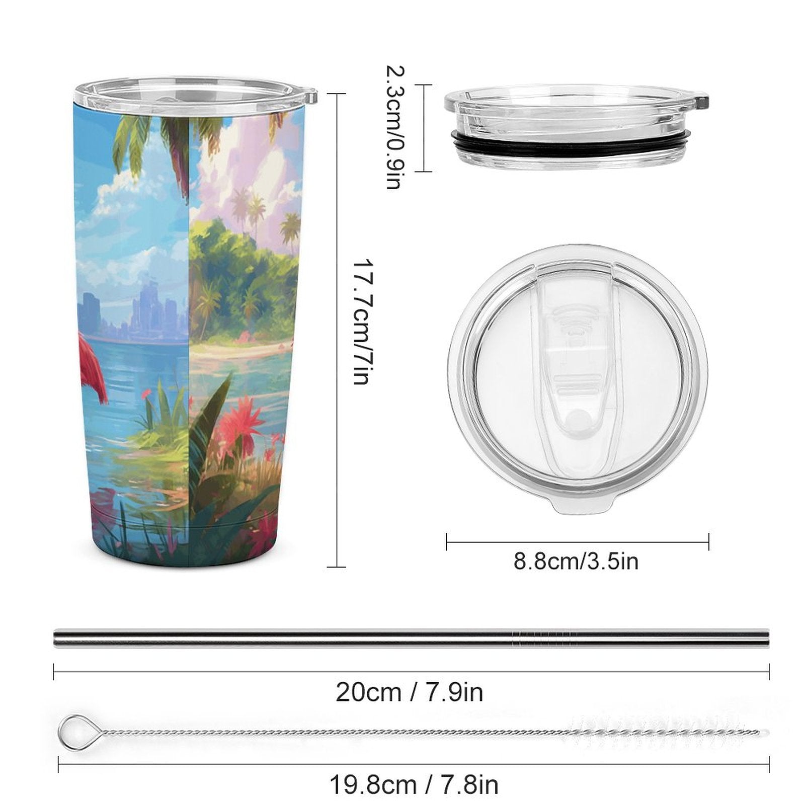 Full Width Printed Car Cup SolarLab_Flamingos_tropical_sea_island_sunlight_fantasy_stock_i_2ed02f3b-258a-4584-b85c-c49030f83fa7 Style-1 One Size normal-online-PERSONAL DESIGN