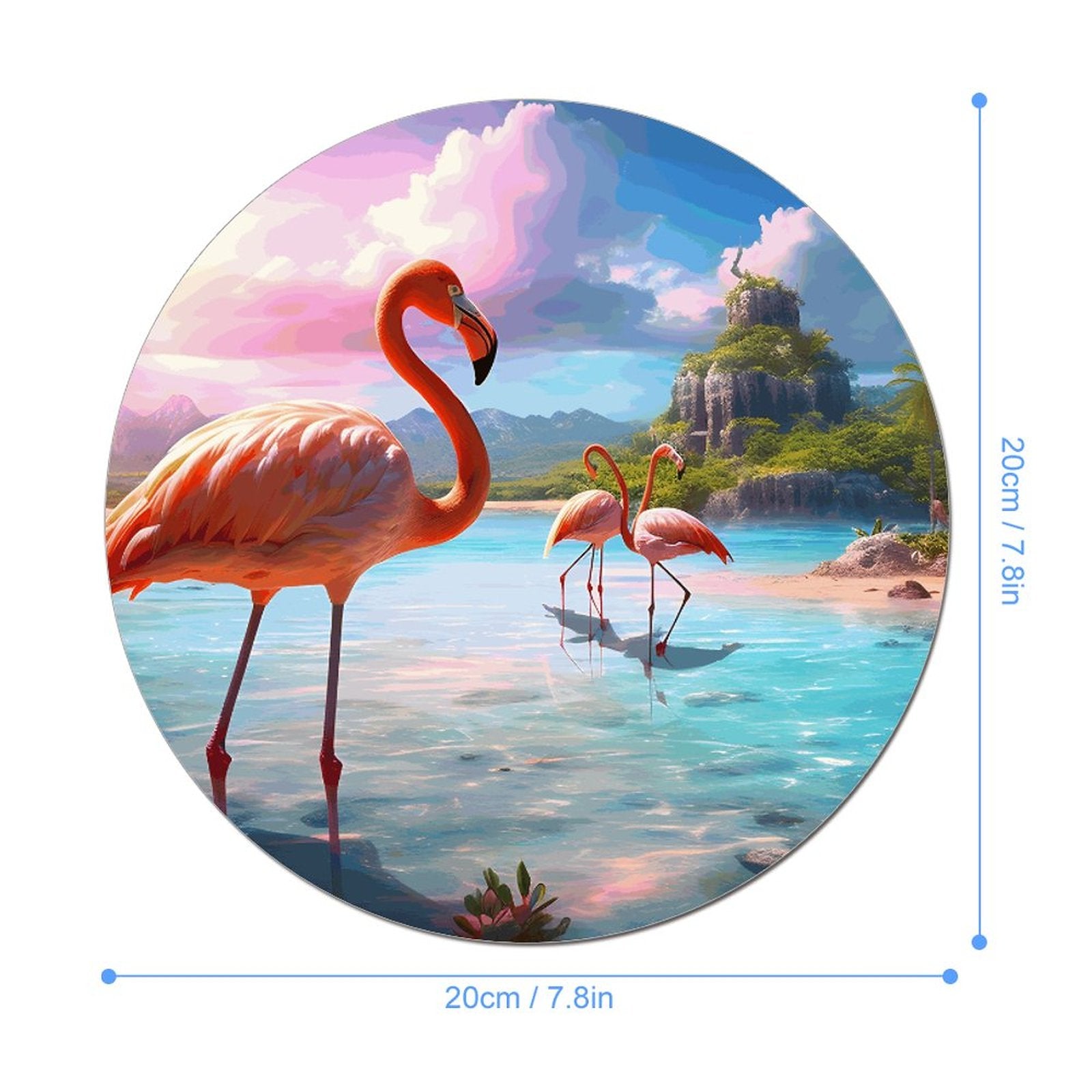 Mouse Pad Flamingos_001 Style-4 20*20cm normal-online-PERSONAL DESIGN