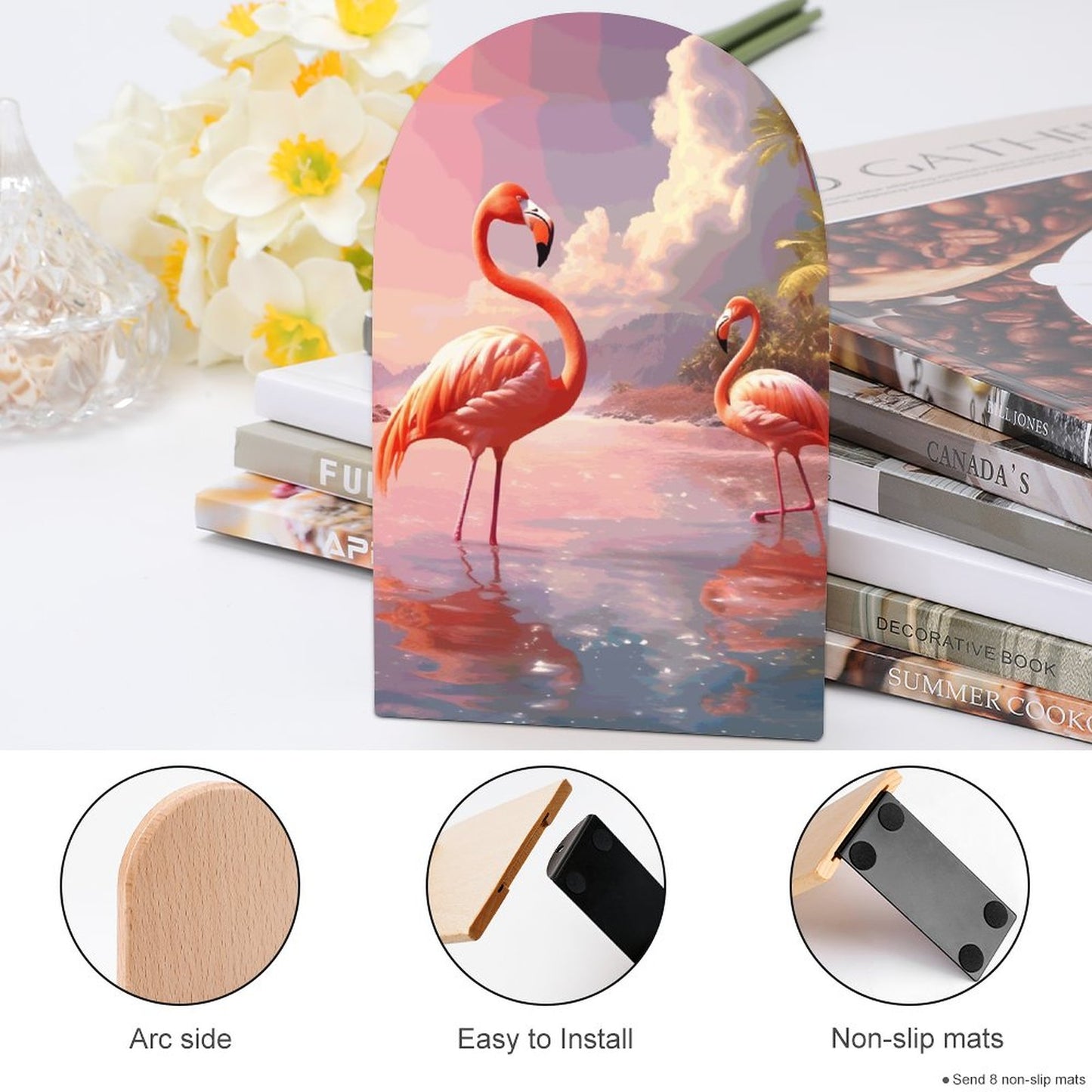 Bookends SolarLab_flamingos_tropical_sea_island_sunlight_fantasy_stock_i_4ce9691a-27a1-4390-8b29-492ab7bad5c9 Style-7 One Size normal-online-PERSONAL DESIGN