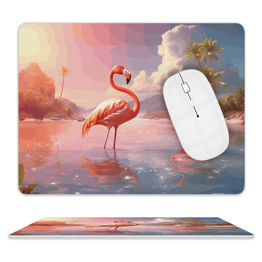 Leather Mouse Pad Flamingos_004 Style-3 One Size normal-online-PERSONAL DESIGN