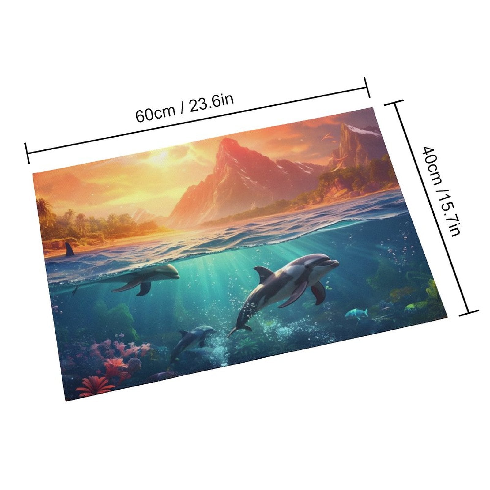 Crystal velvet carpet sea dolphins htc01a005 - iTopMax