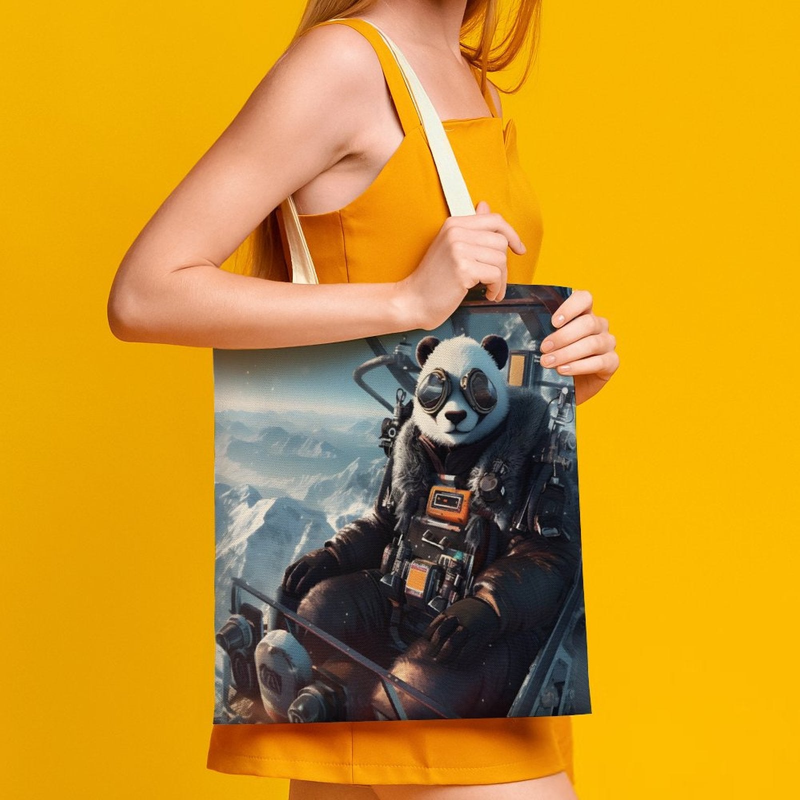 Canvas Tote Bag Double SolarLab_a_Panda_pilot_drive_a_super_helicopter_in_the_sky_on_s_5deac0d9-9f06-4c66-8e7d-b1badc4aba40 Style-3 38×41cm normal-online-PERSONAL DESIGN
