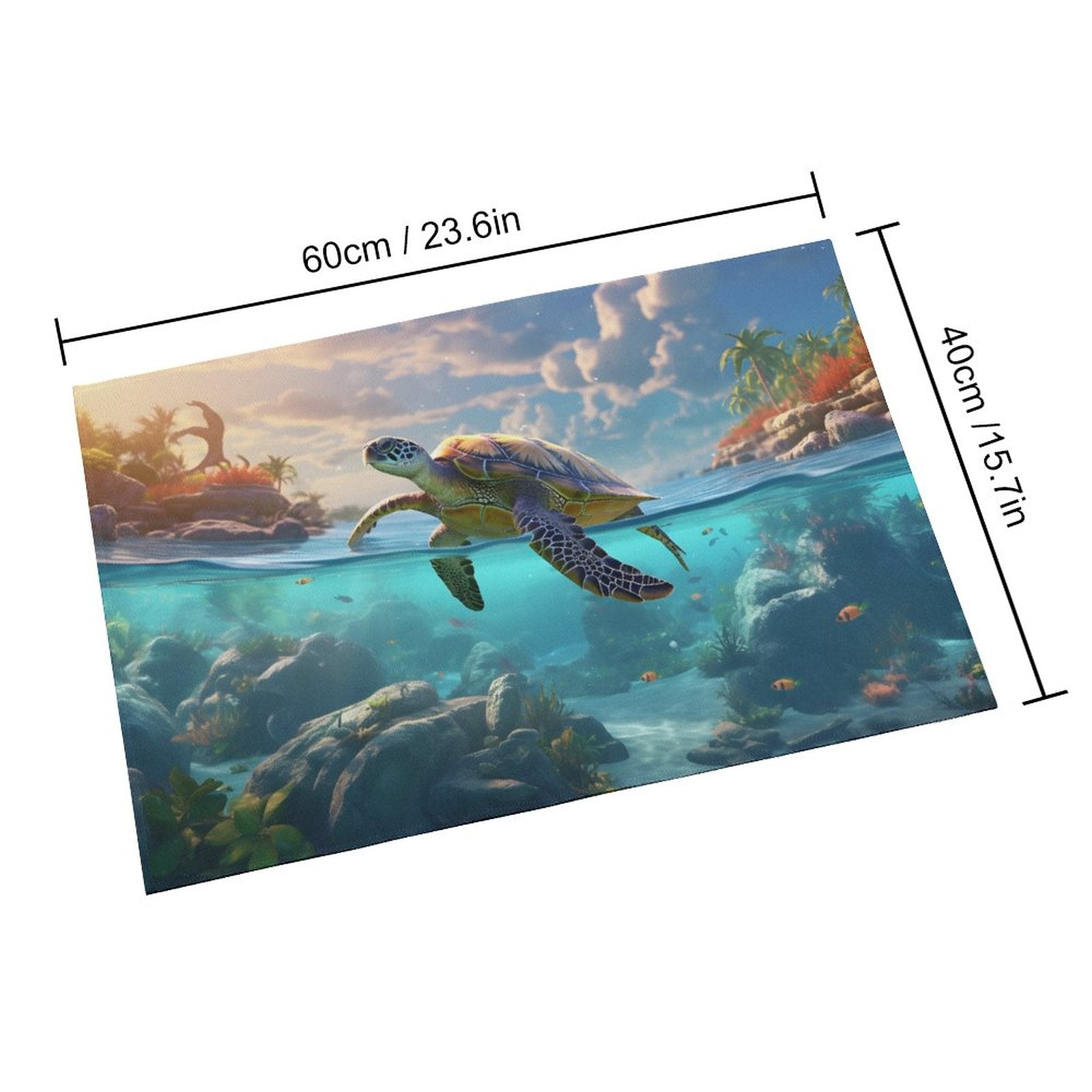 Crystal velvet carpet sea turtles htc01a014 - iTopMax