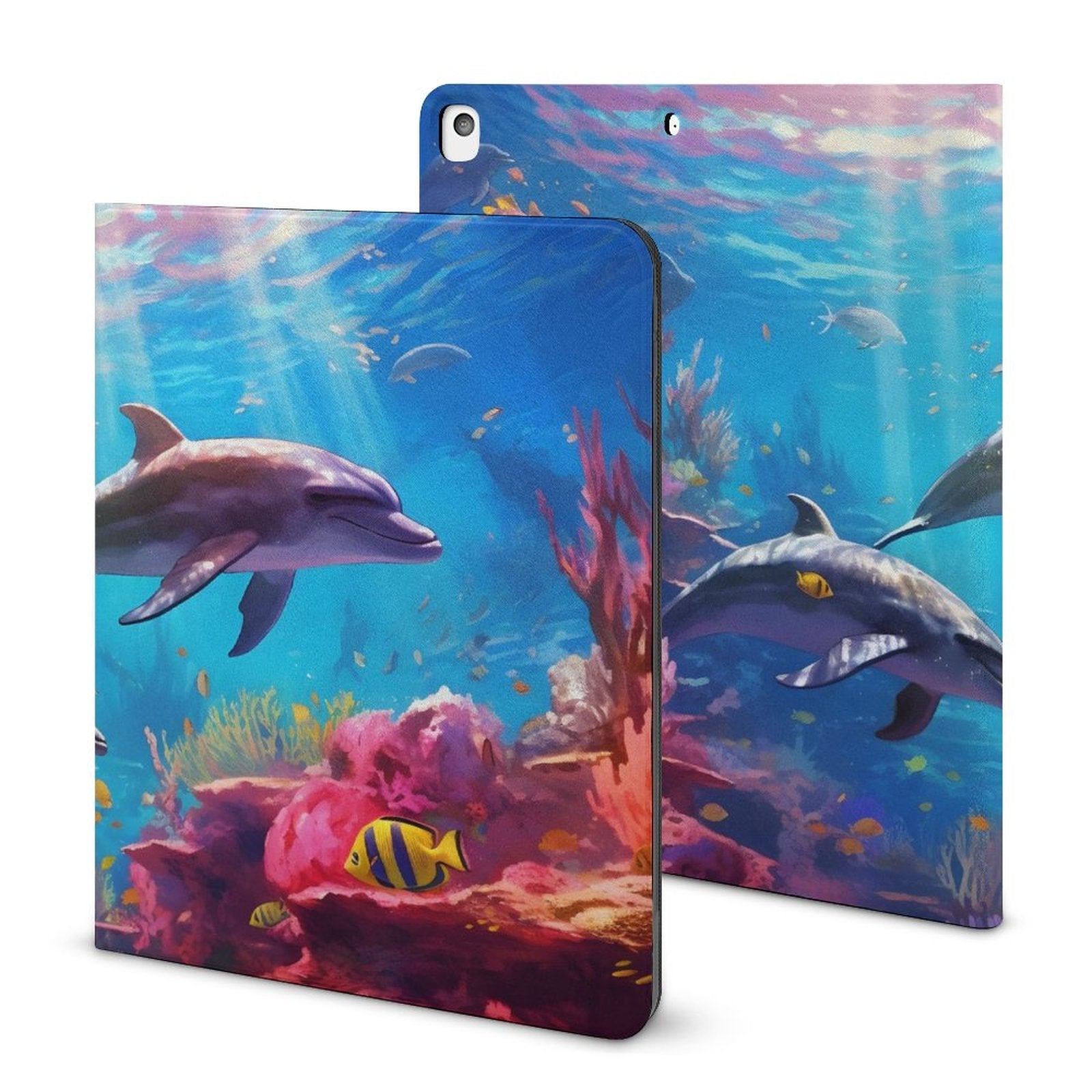 The Ipad Pen Slot Case SolarLab_Dolphins_tropical_sea_hyper-detail_high_resolution_8k_655814c8-b7f8-4c4c-9763-de92d9ff2f5d_ normal-online-PERSONAL DESIGN