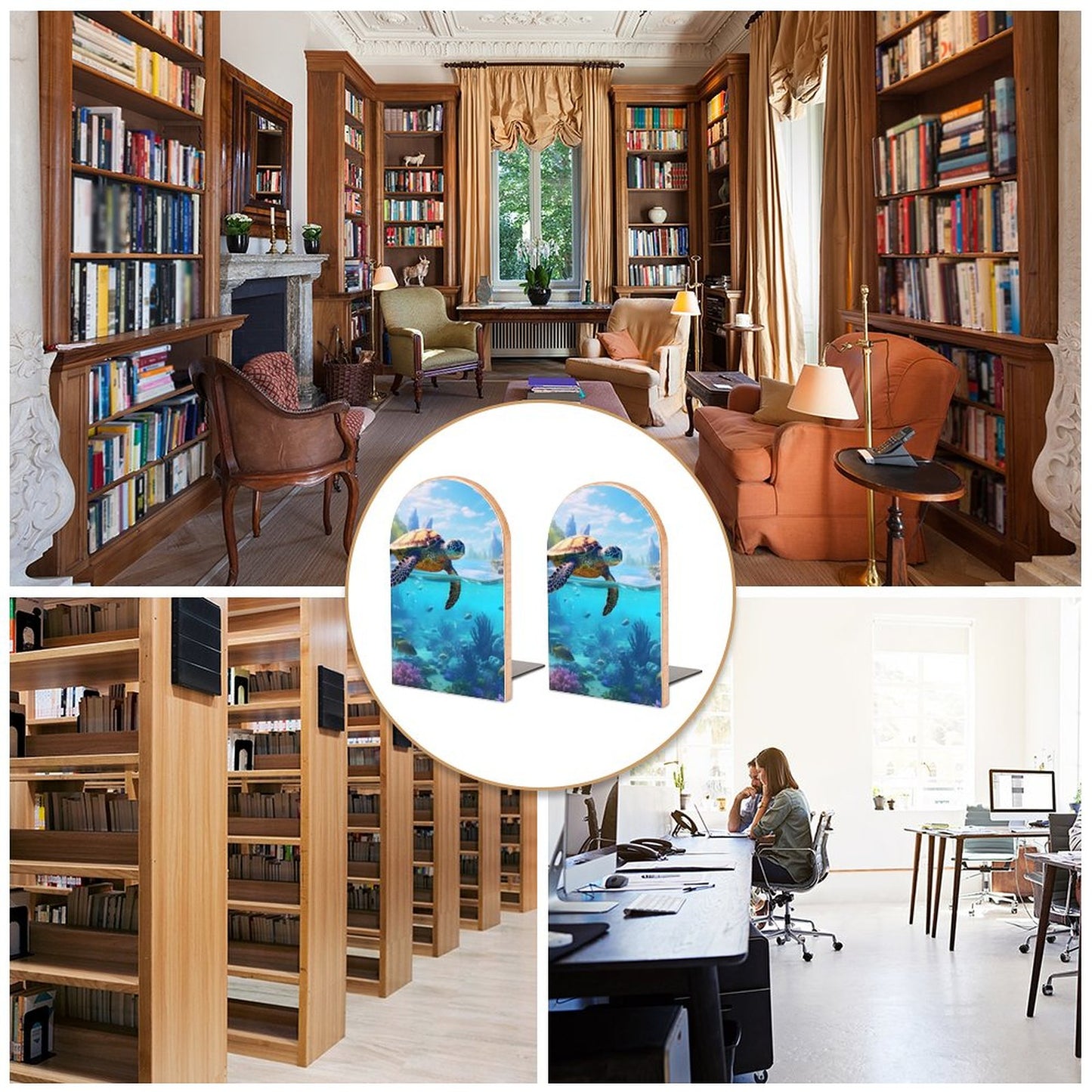 Bookends SolarLab_Sea_turtles_tropical_sea_island_sunlight_hyper-detail__65df3ce3-5f7c-49b3-937e-af866806c8be Style-14 One Size normal-online-PERSONAL DESIGN