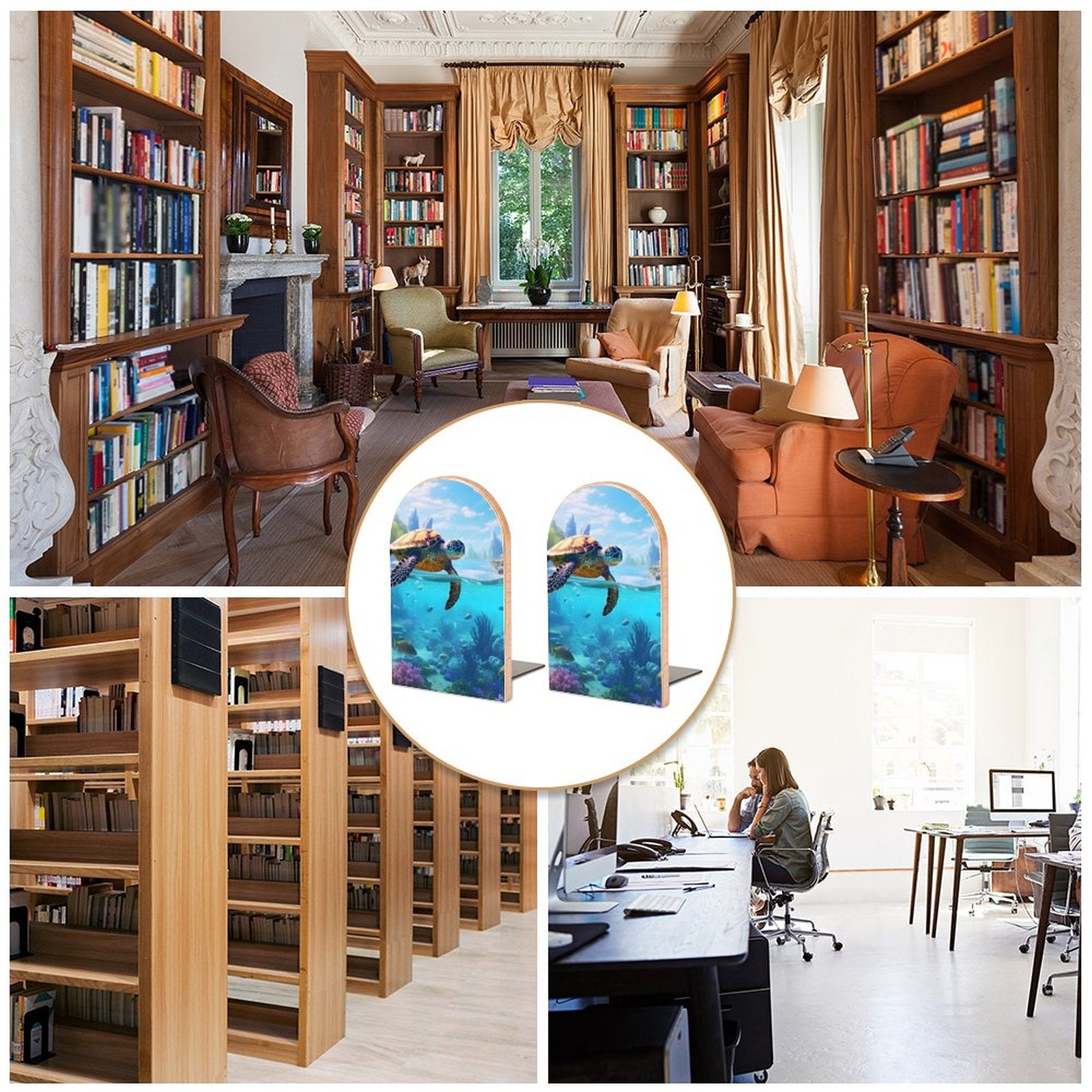 Bookends SolarLab_Sea_turtles_tropical_sea_island_sunlight_hyper-detail__65df3ce3-5f7c-49b3-937e-af866806c8be Style-14 One Size normal-online-PERSONAL DESIGN